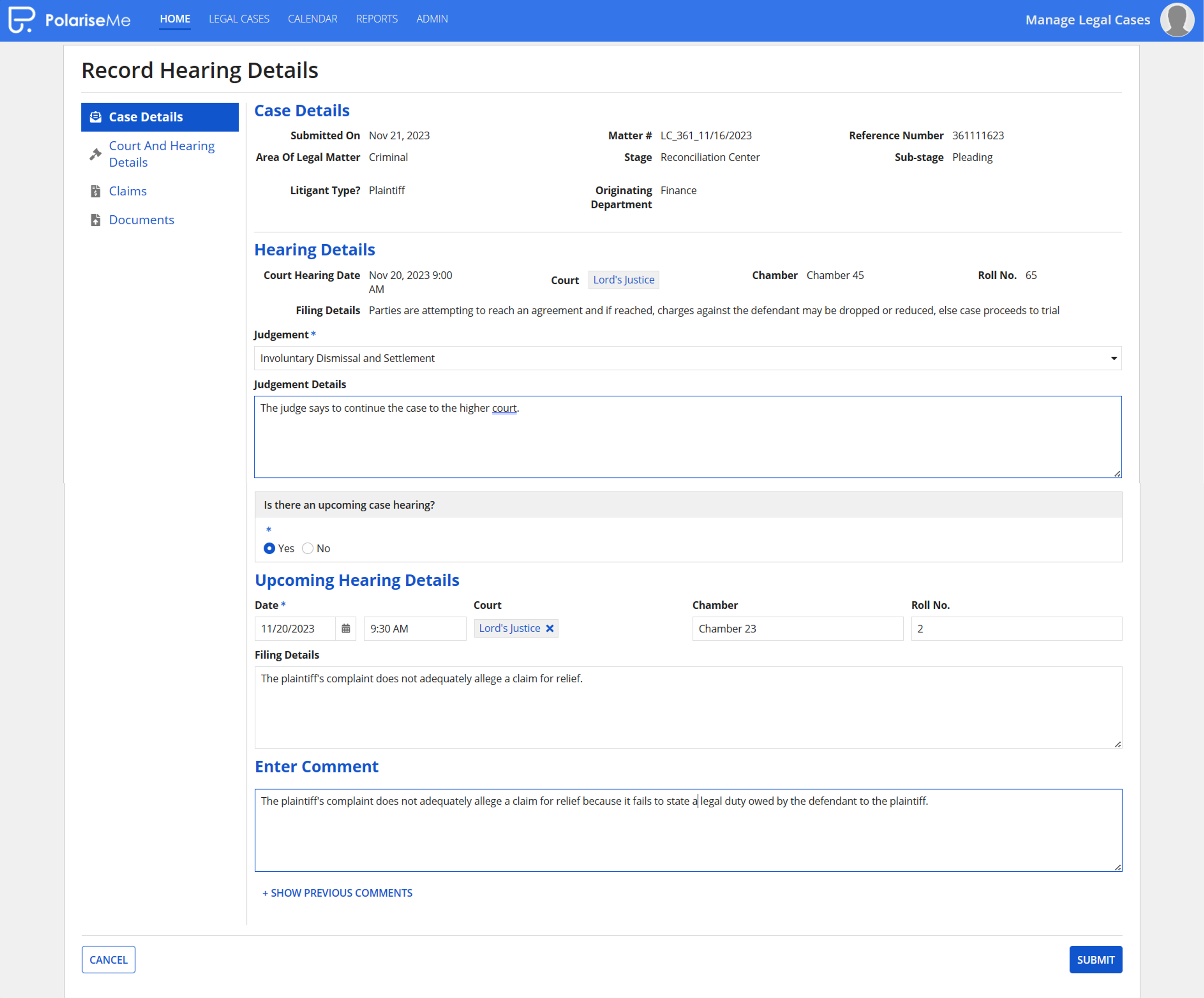 Litigation Management screenshot 5