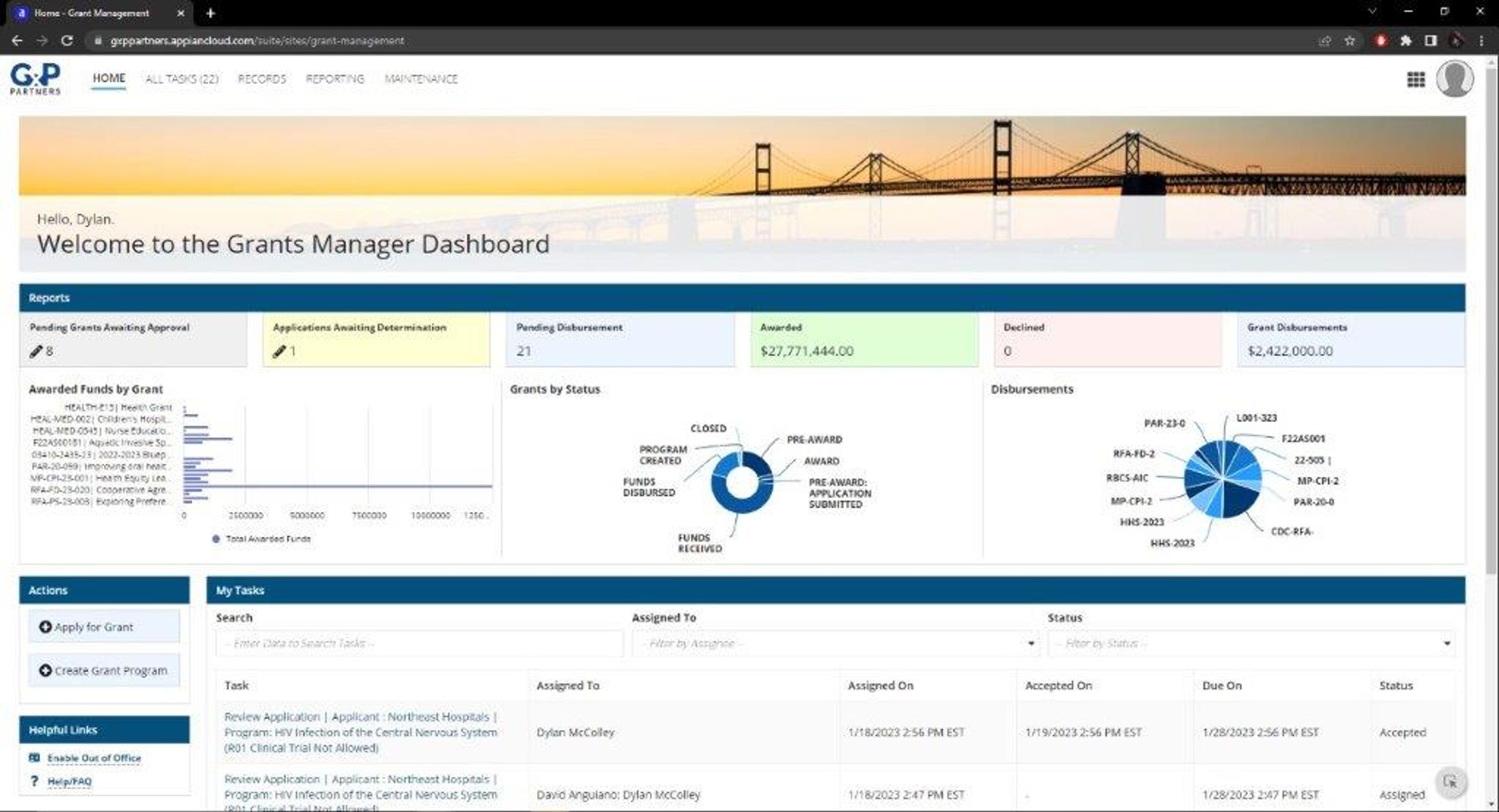 Grants Manager screenshot 1