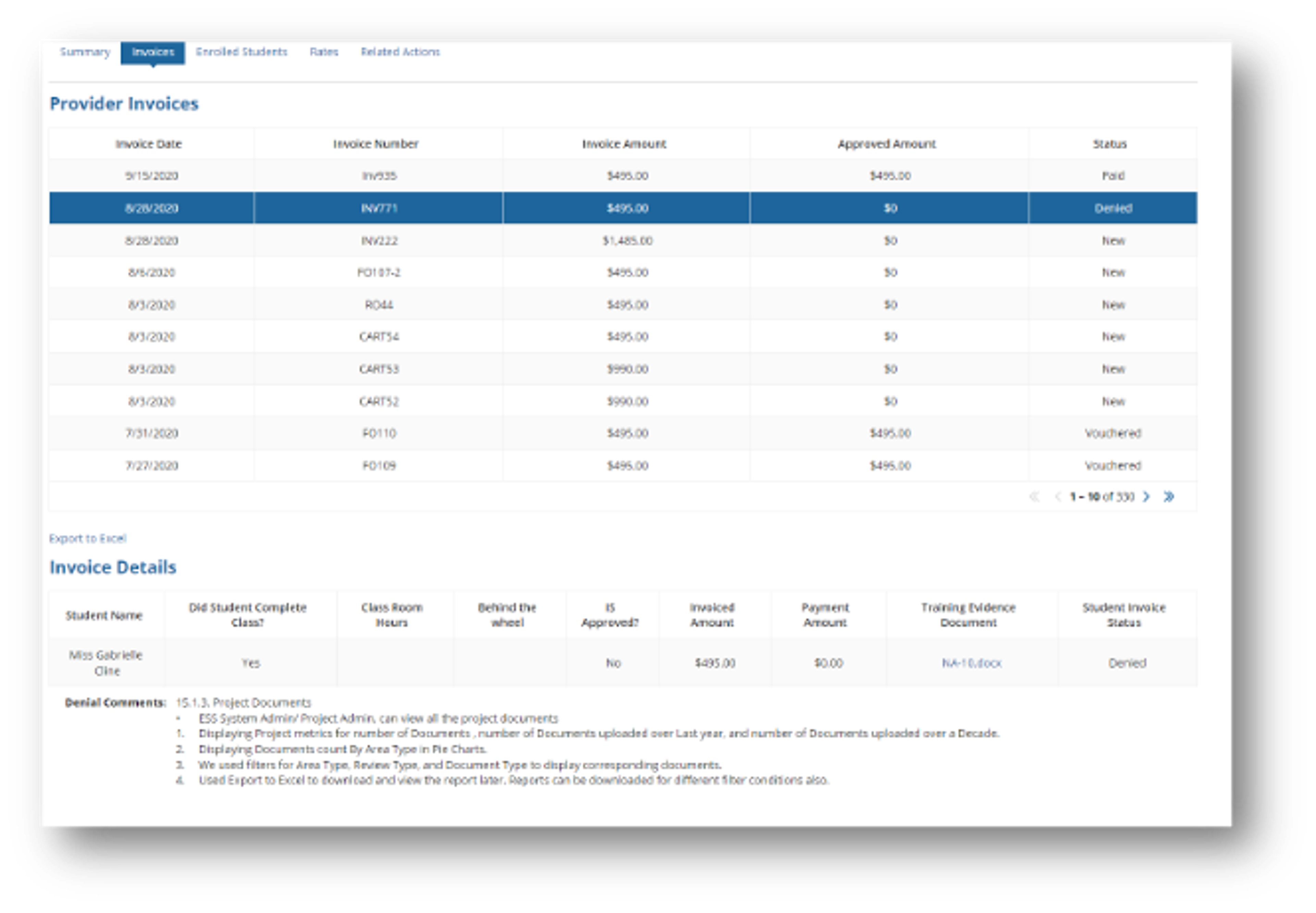 Grants Management screenshot 2