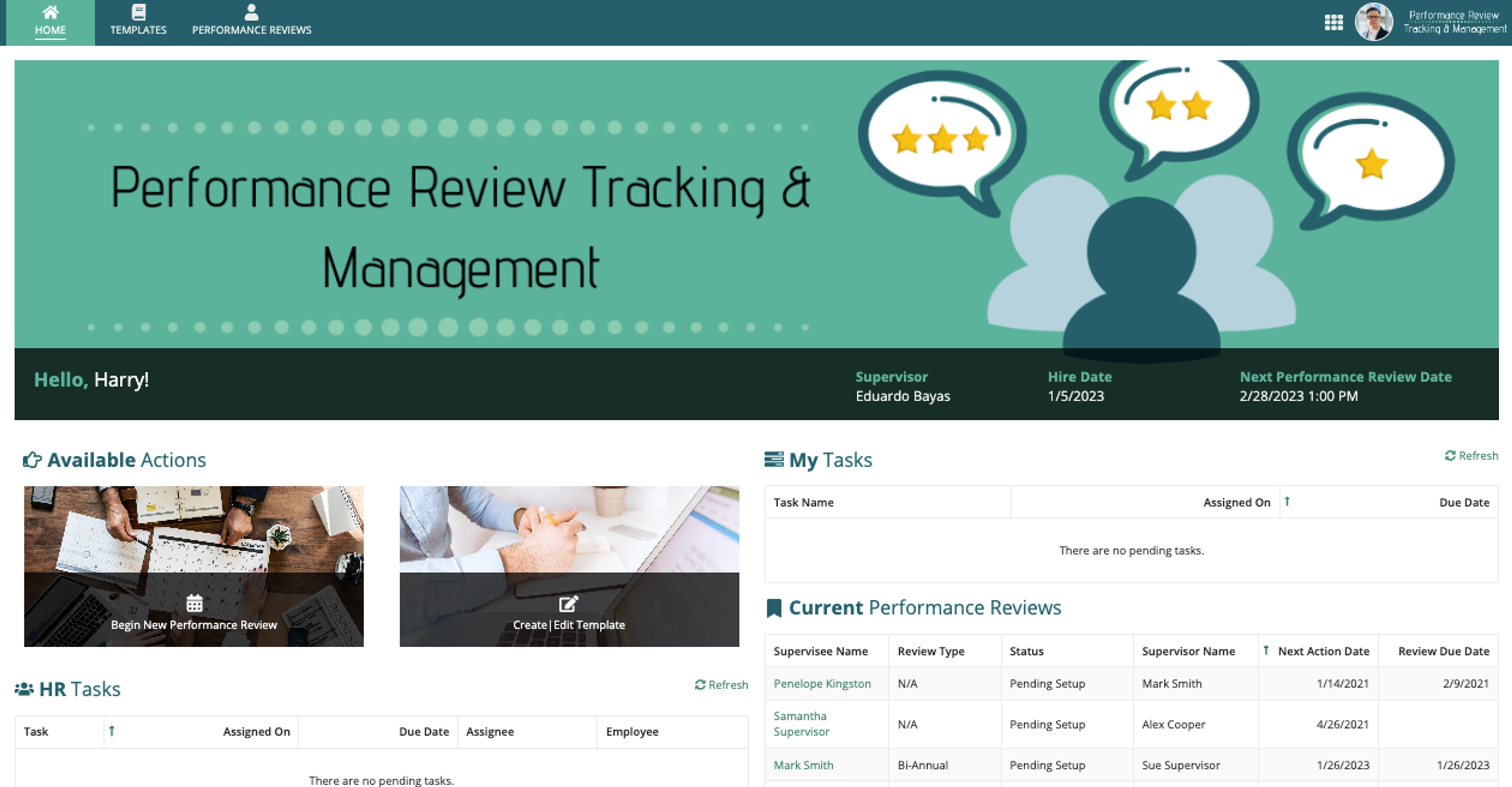 Performance Review Tracking and Management (PRTM) screenshot 1