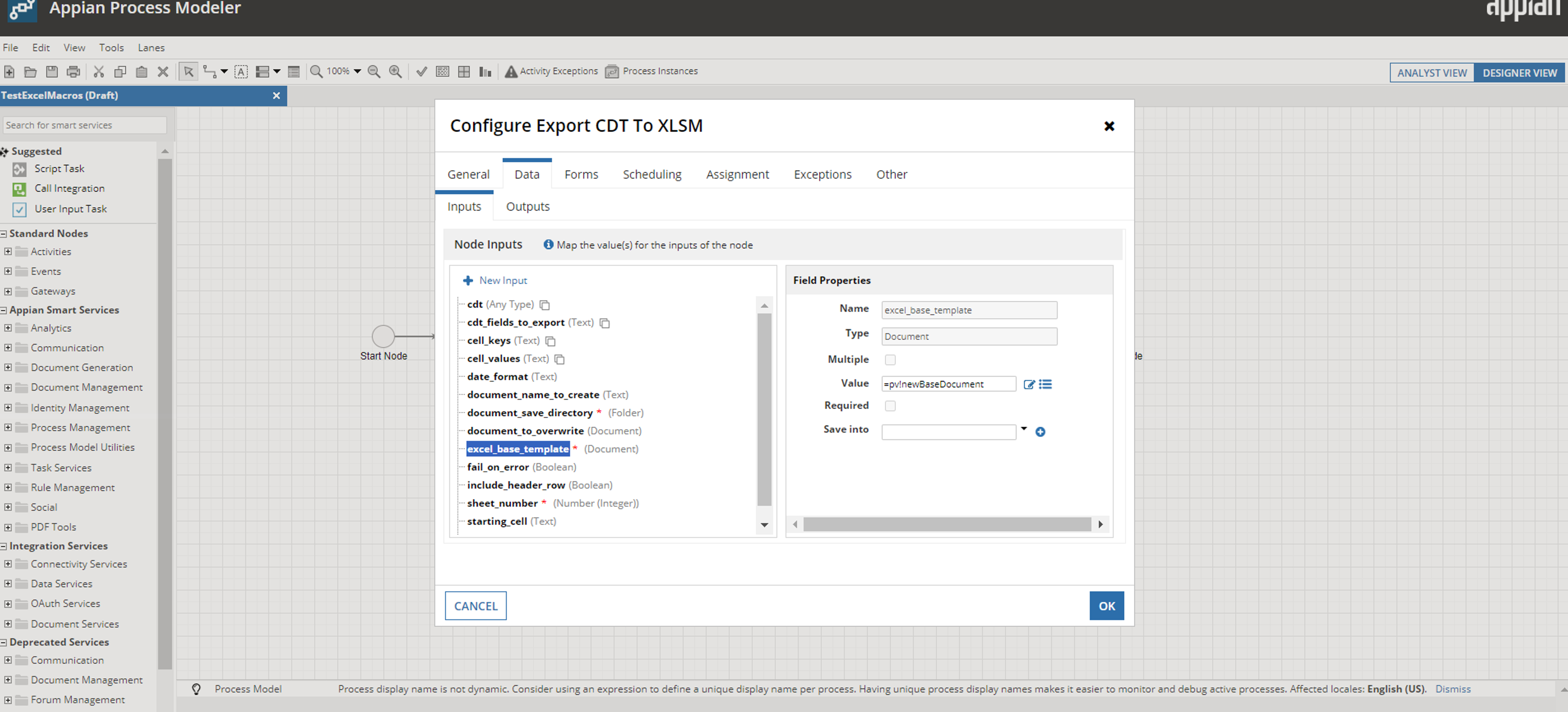 CDT to XLSM screenshot 1
