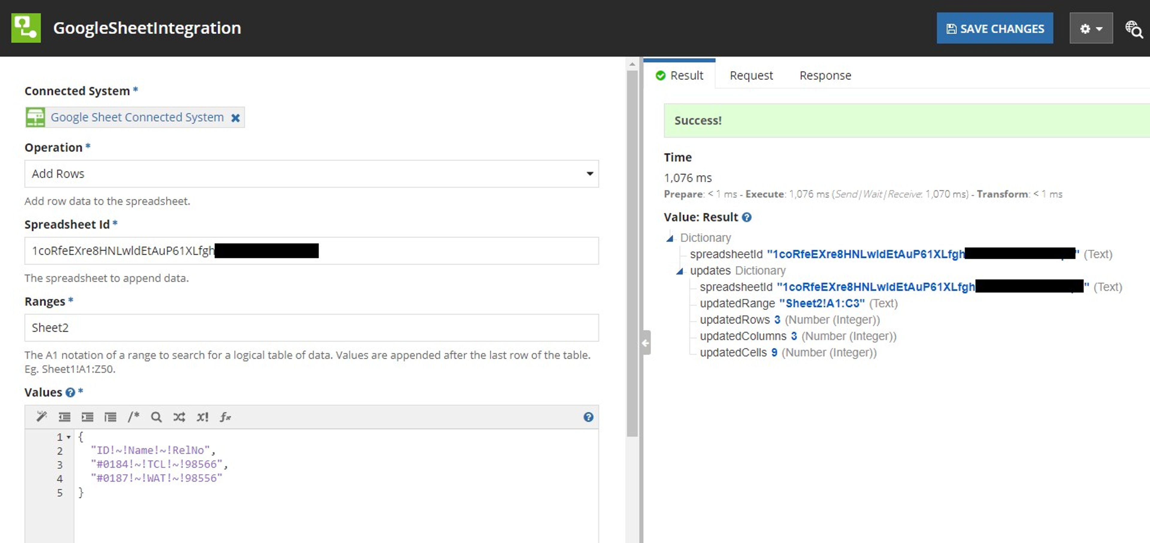 Google Sheets Connected System screenshot 5