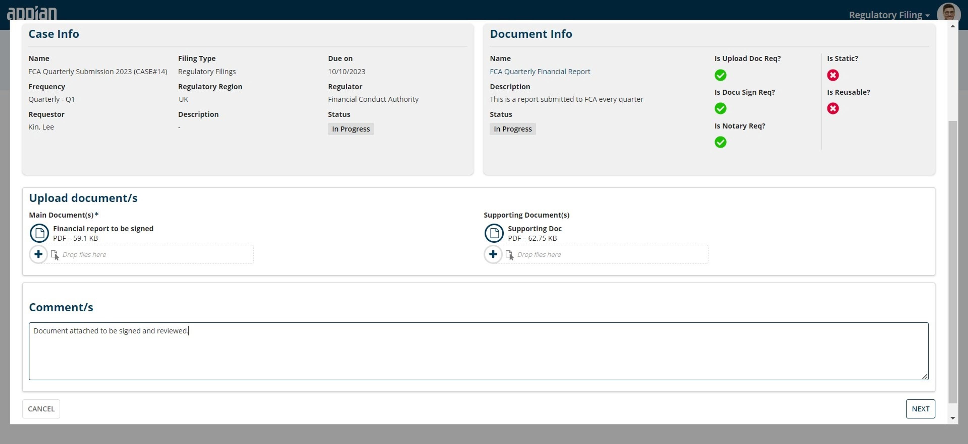 RegFilings screenshot 3