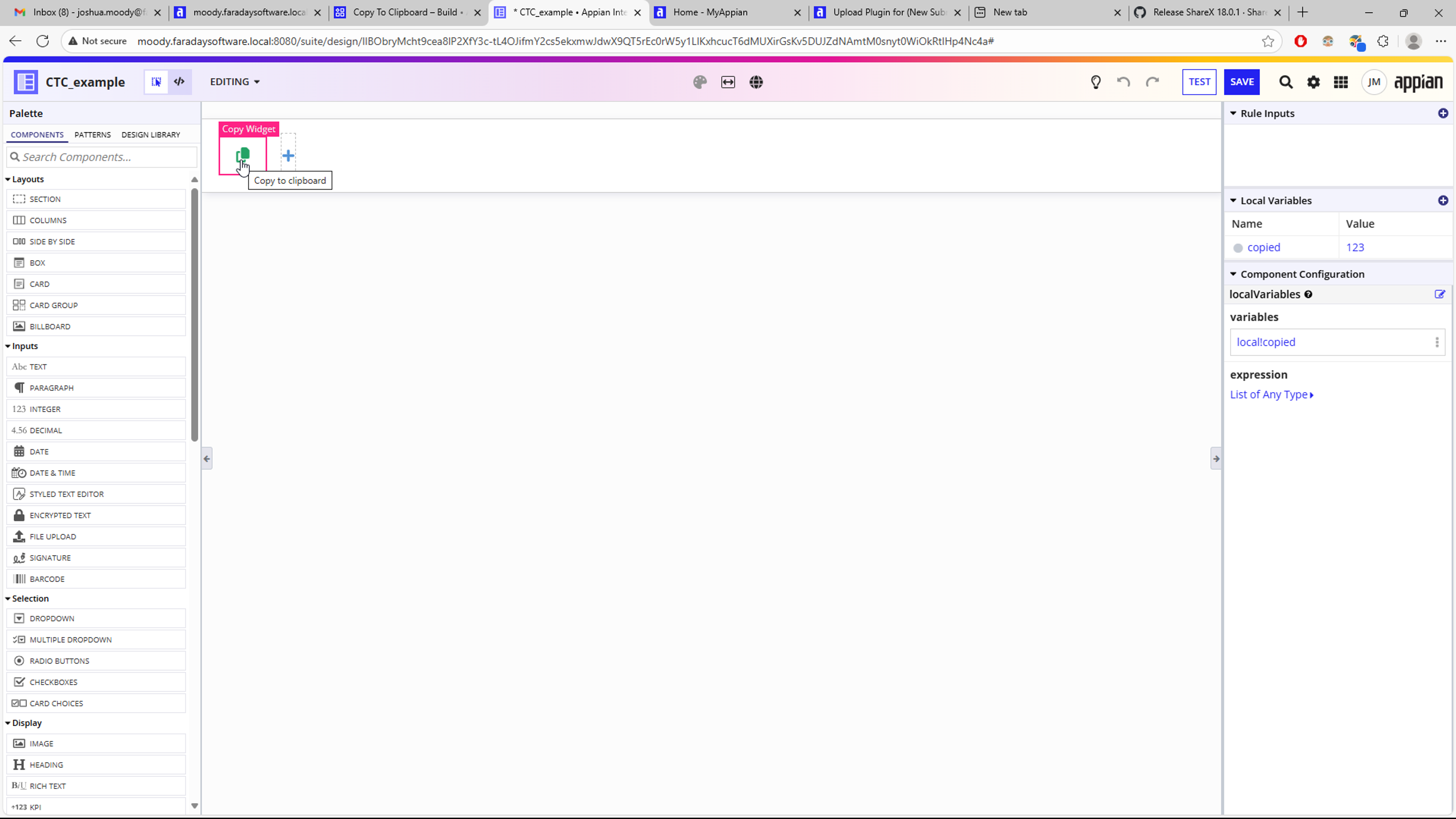 Copy Widget screenshot 1
