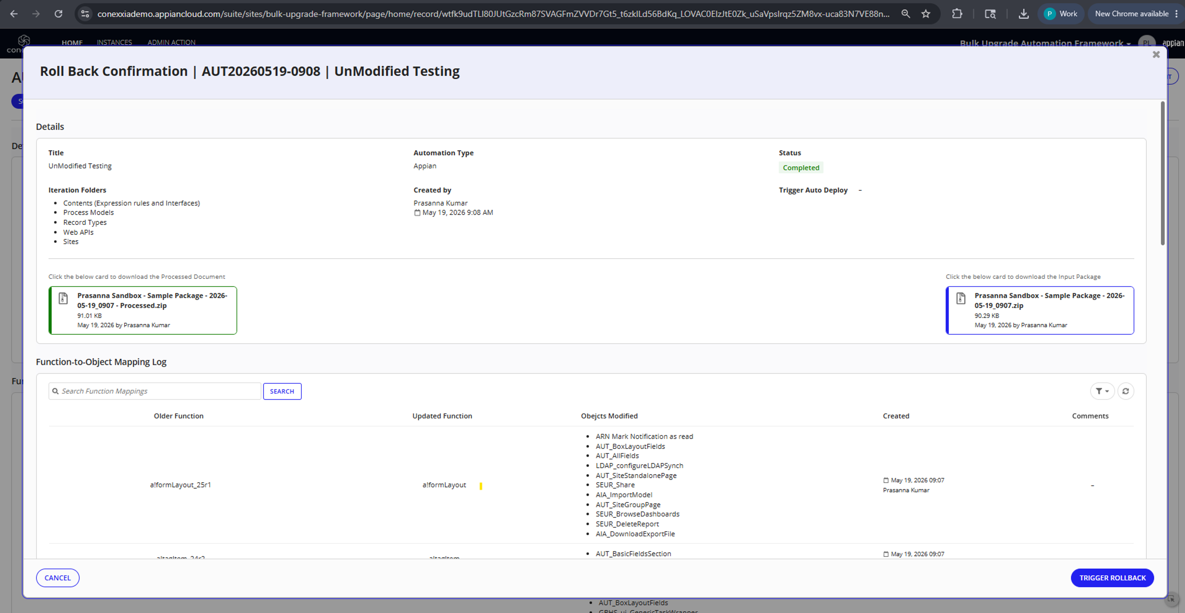 Bulk Upgrade Automation Framework screenshot 10
