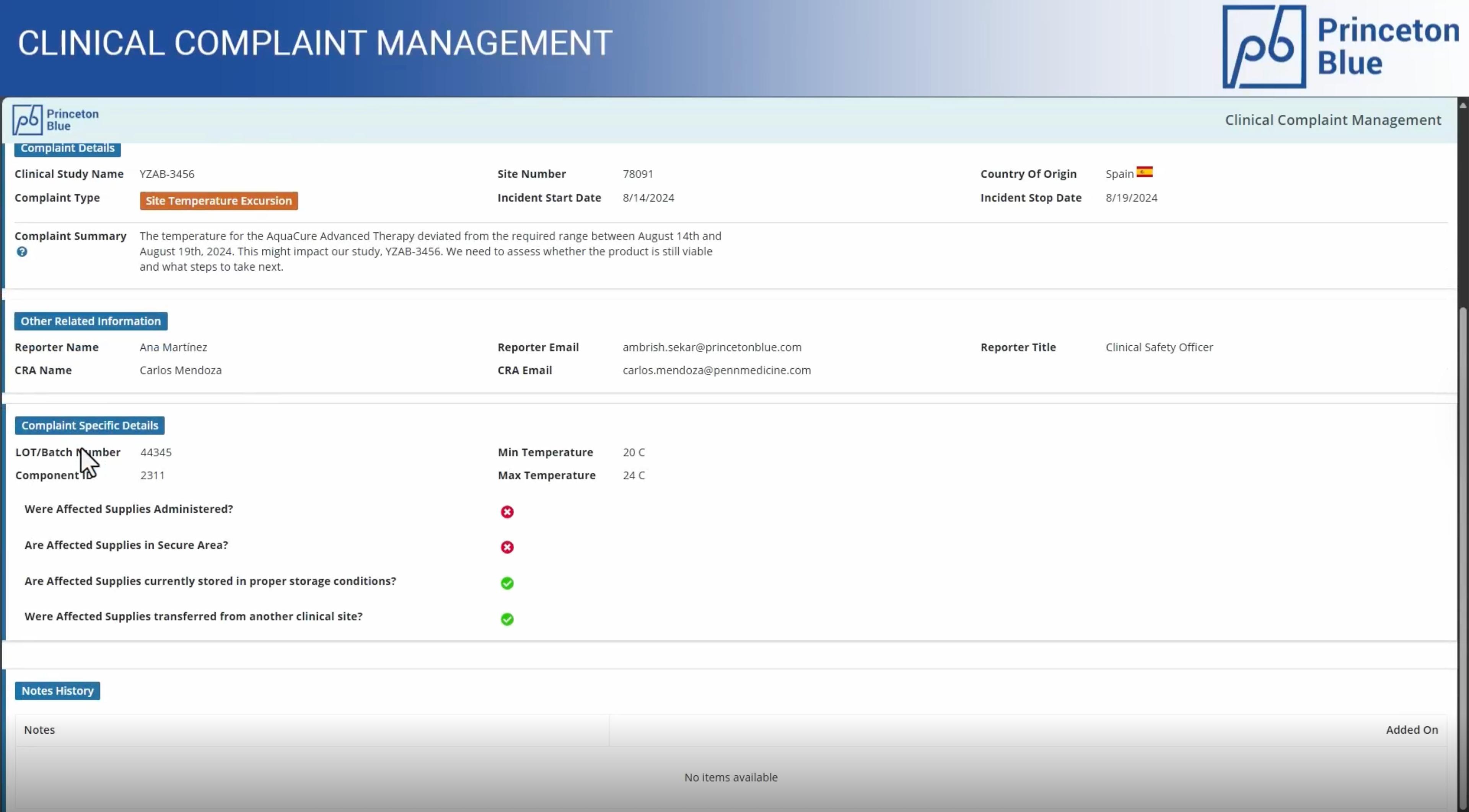 Clinical Complaints Management screenshot 6