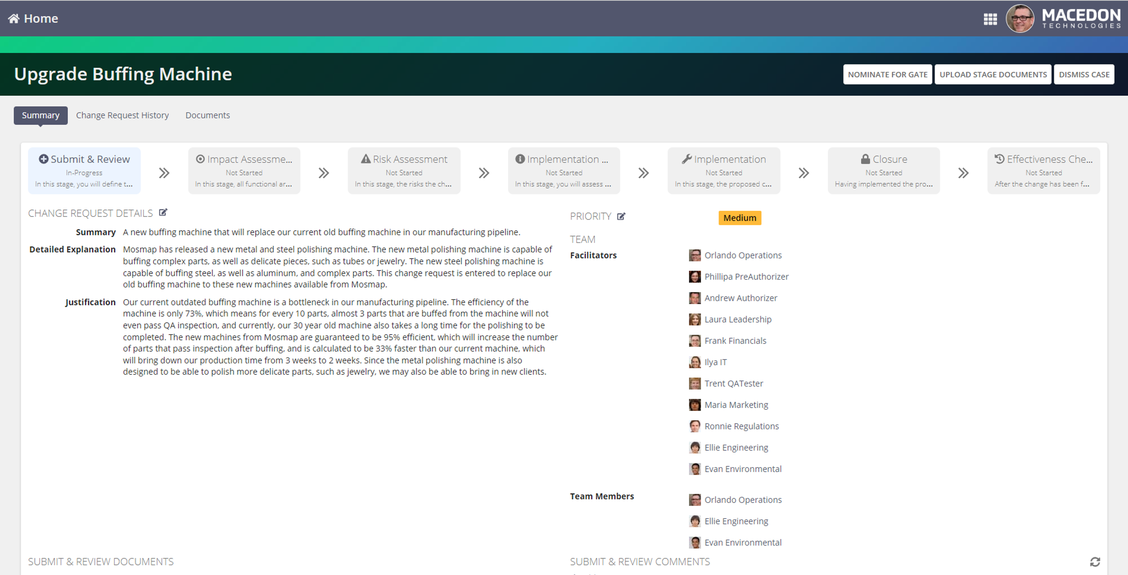Manufacturing Change Control Management screenshot 3