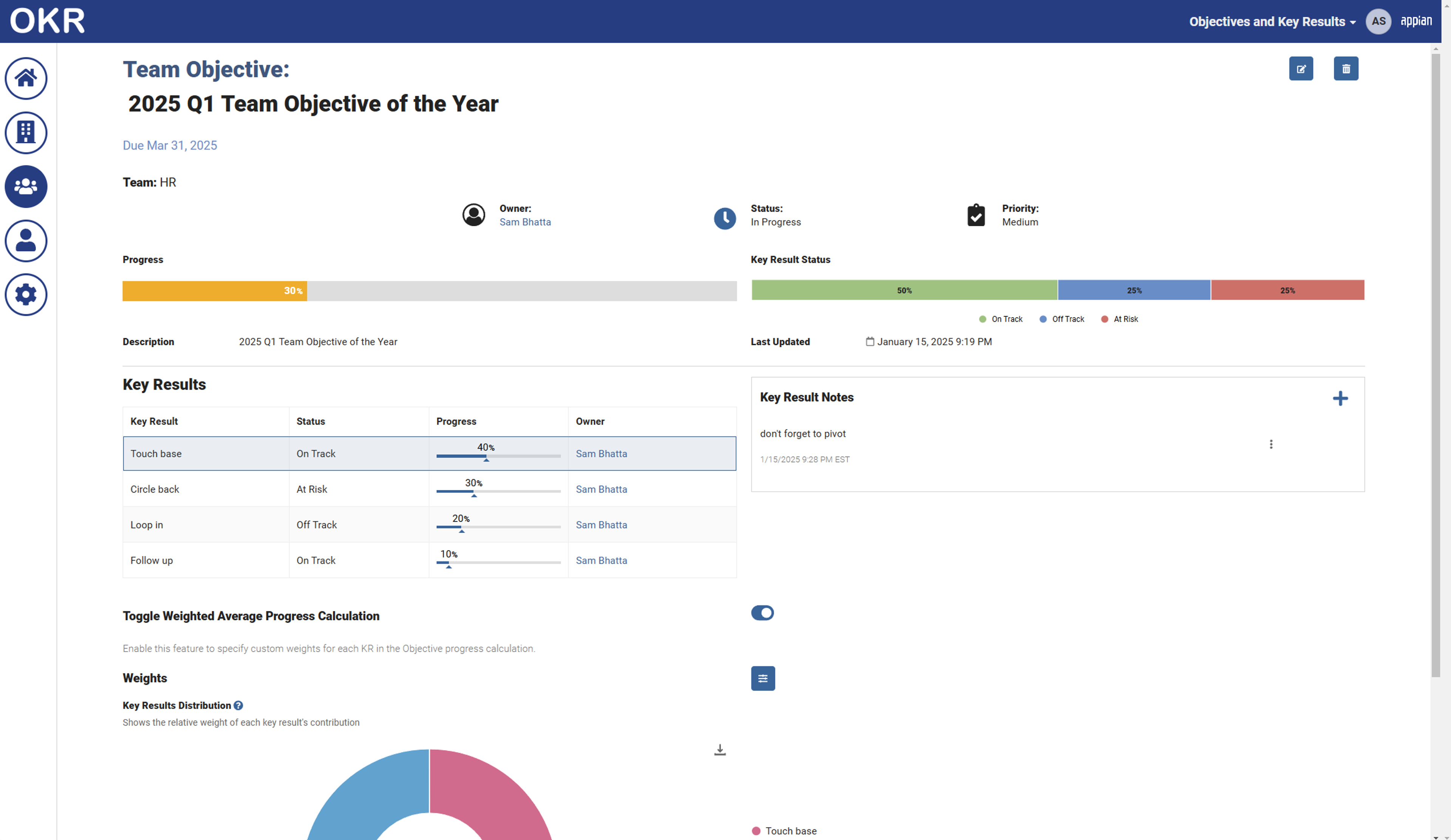 Objective and Key Results (OKR) Application screenshot 5