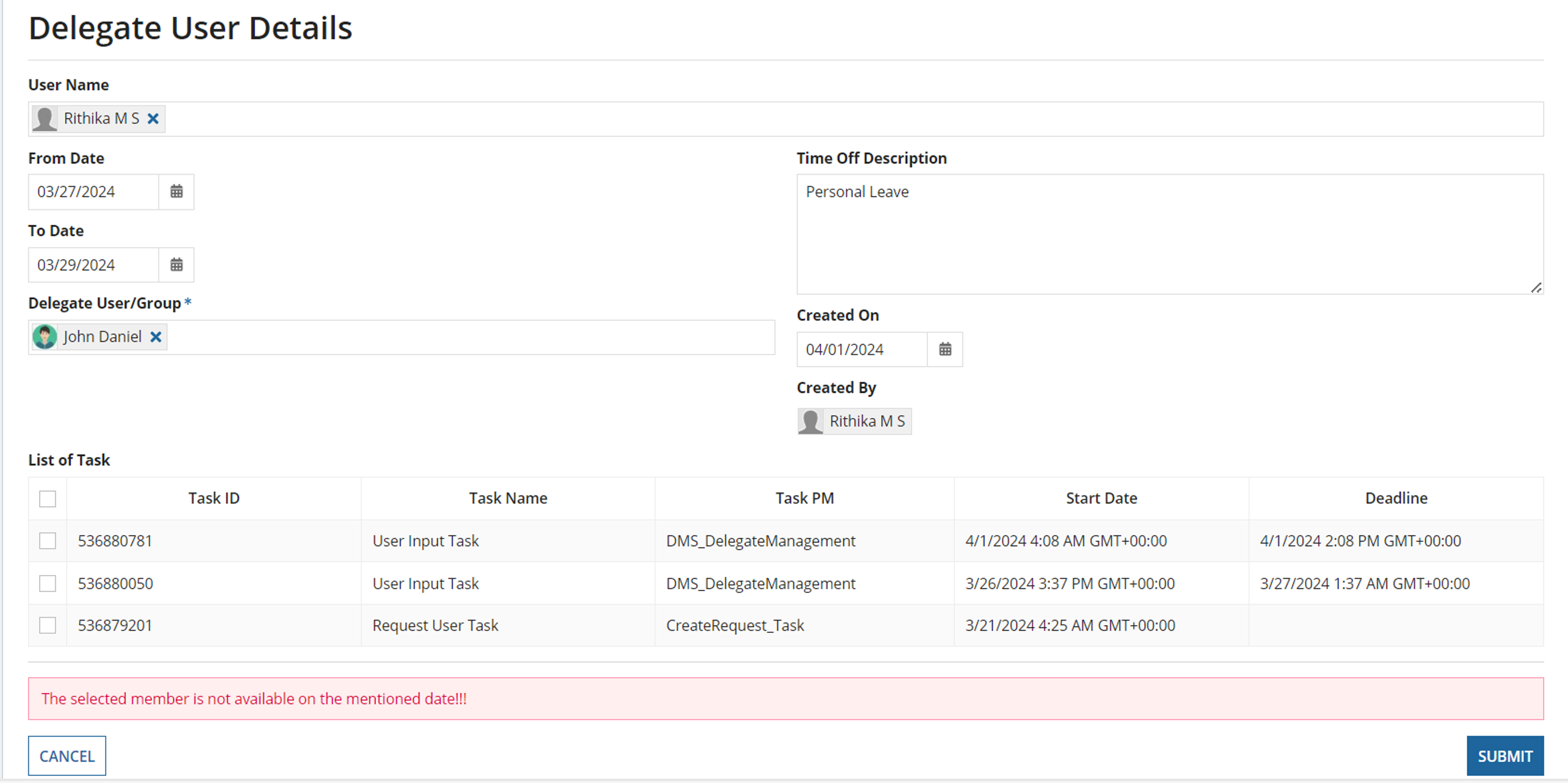 HCLTech-DelegateManagementSolution screenshot 1