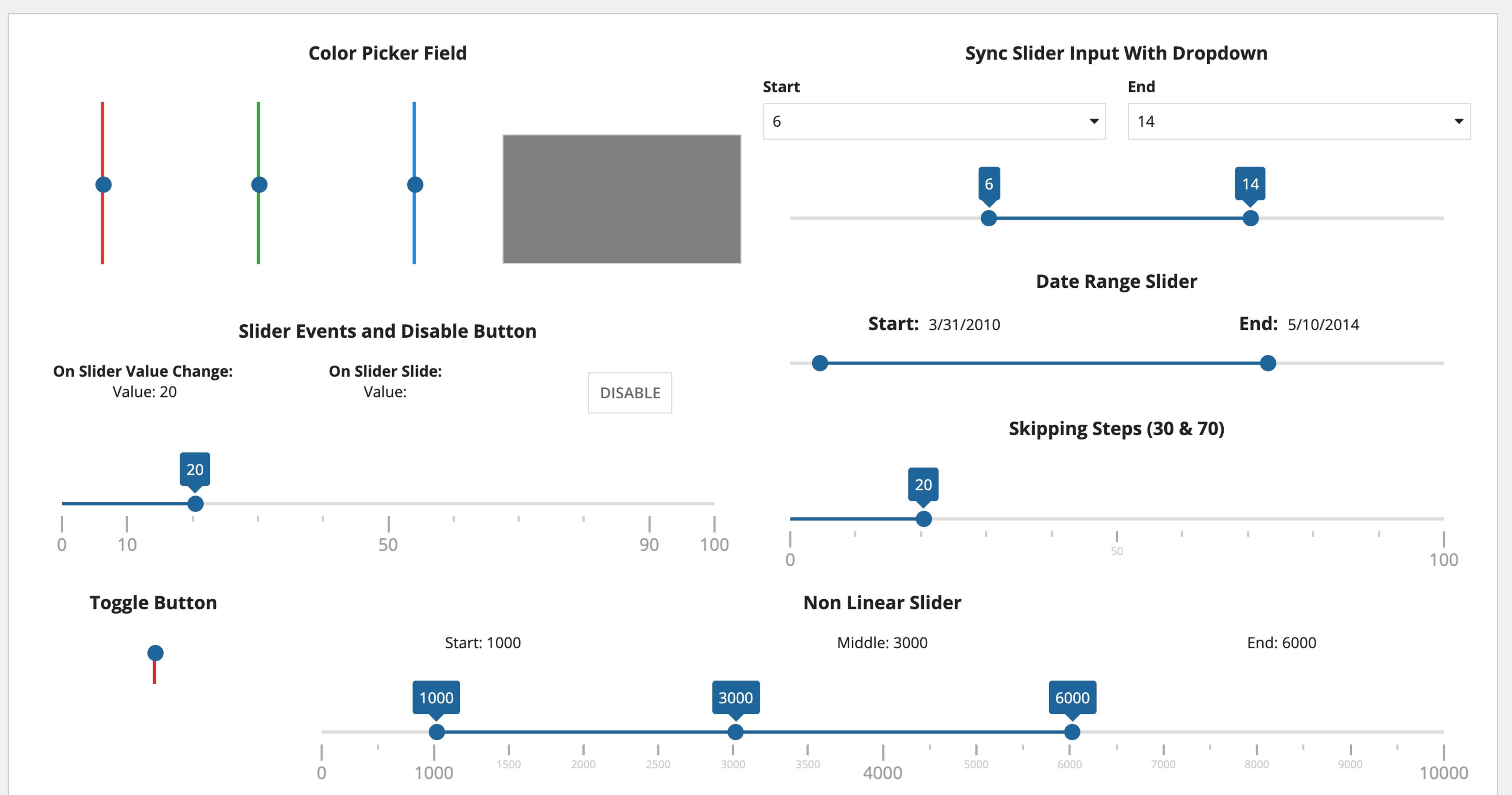 Slider Field Component screenshot 6