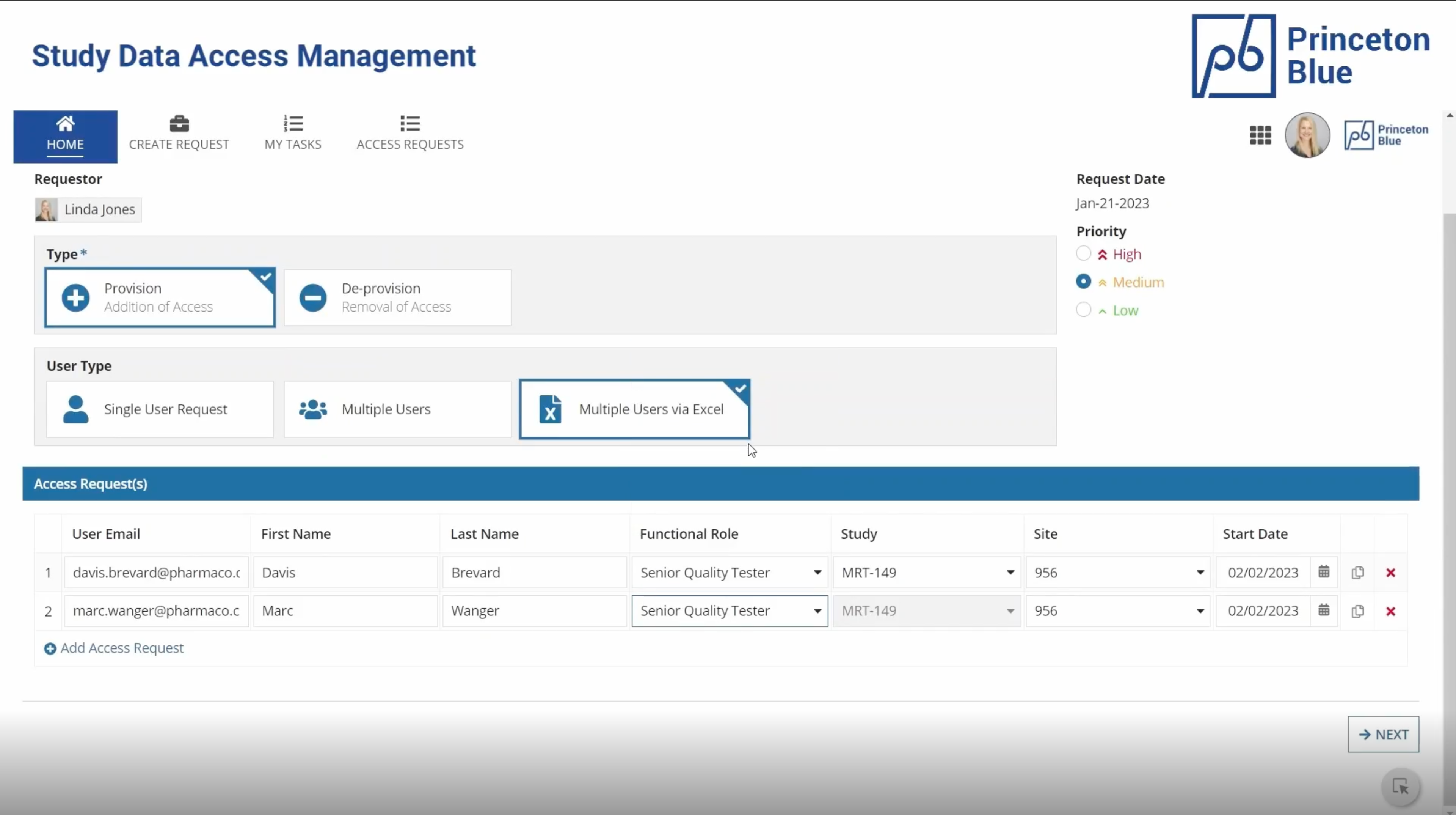 Study Data Access Management screenshot 6