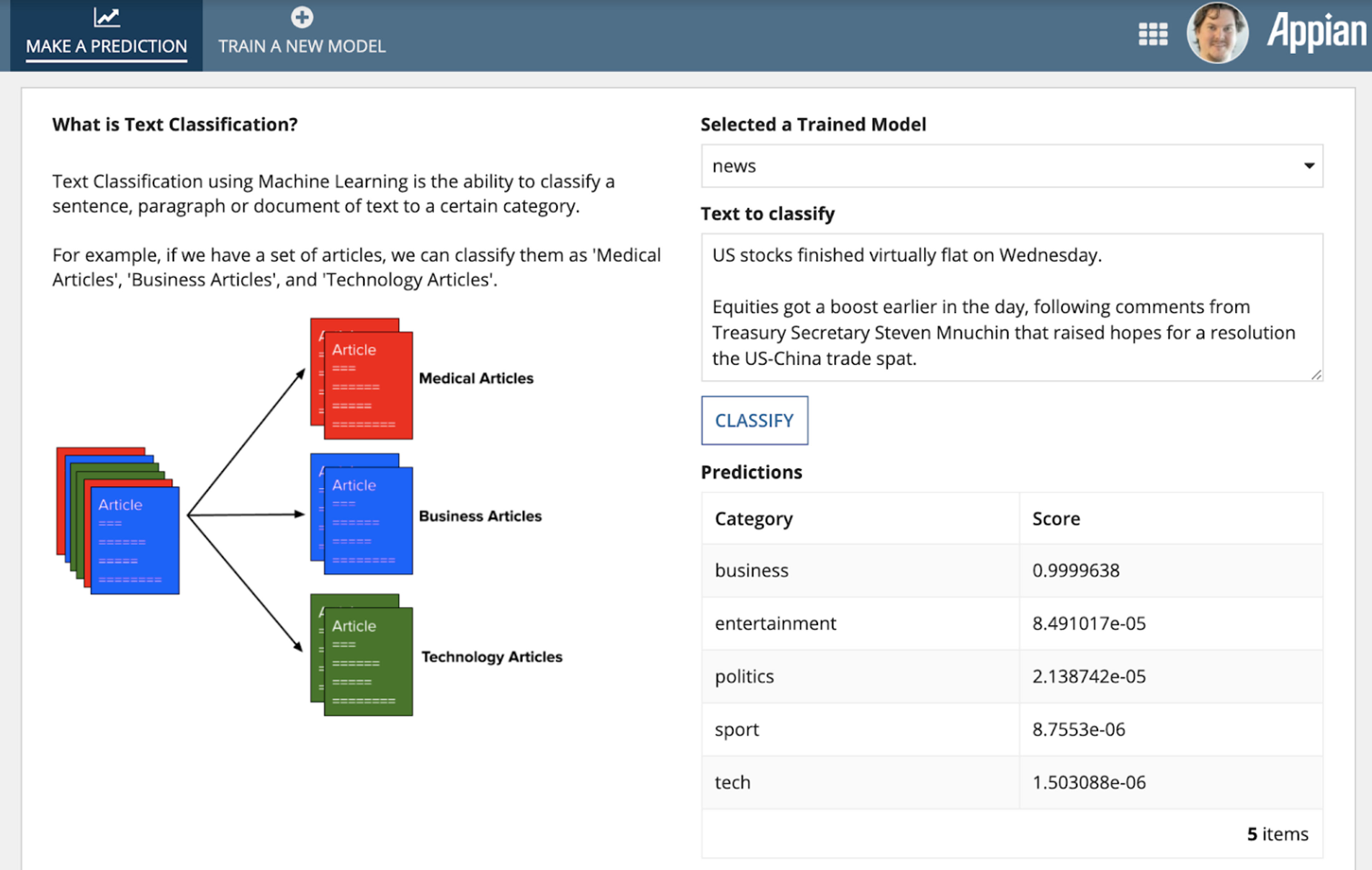 Text Classification using Machine Learning screenshot 1
