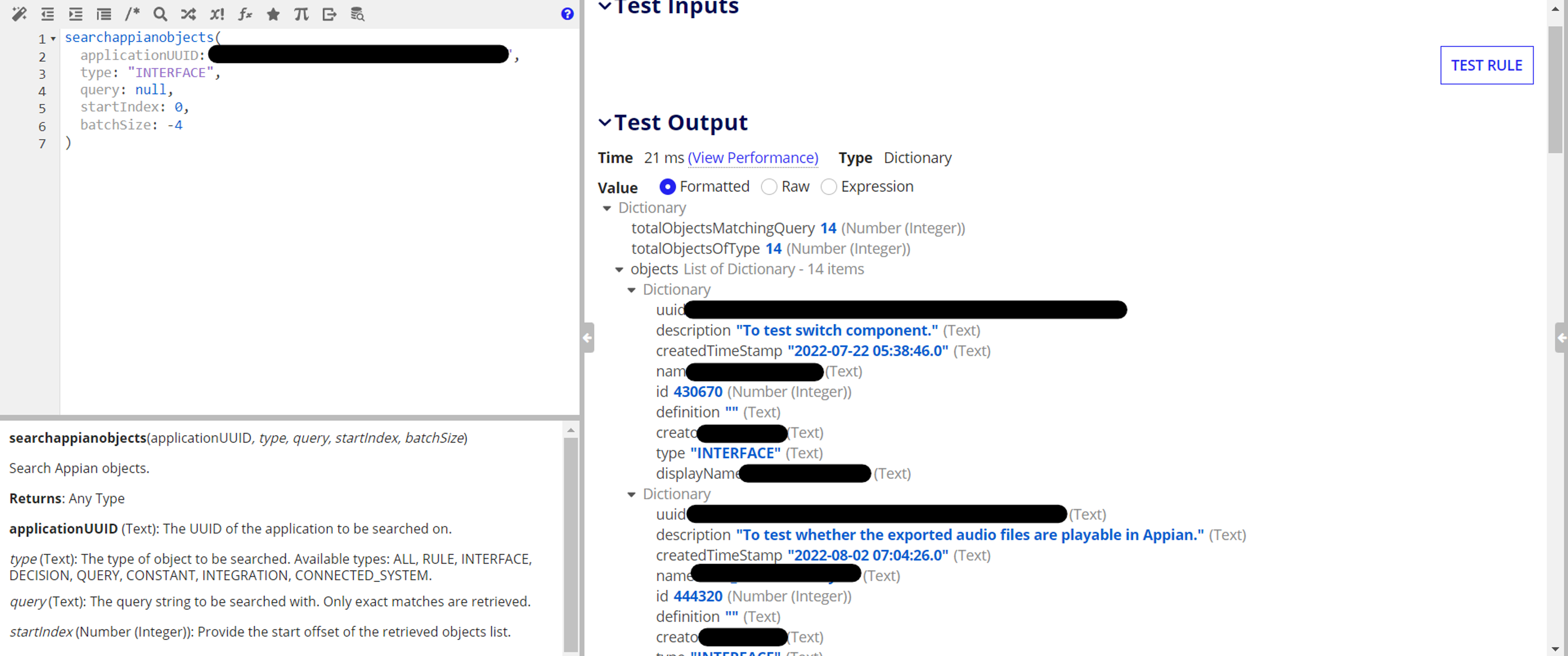 Search In Appian Objects screenshot 2