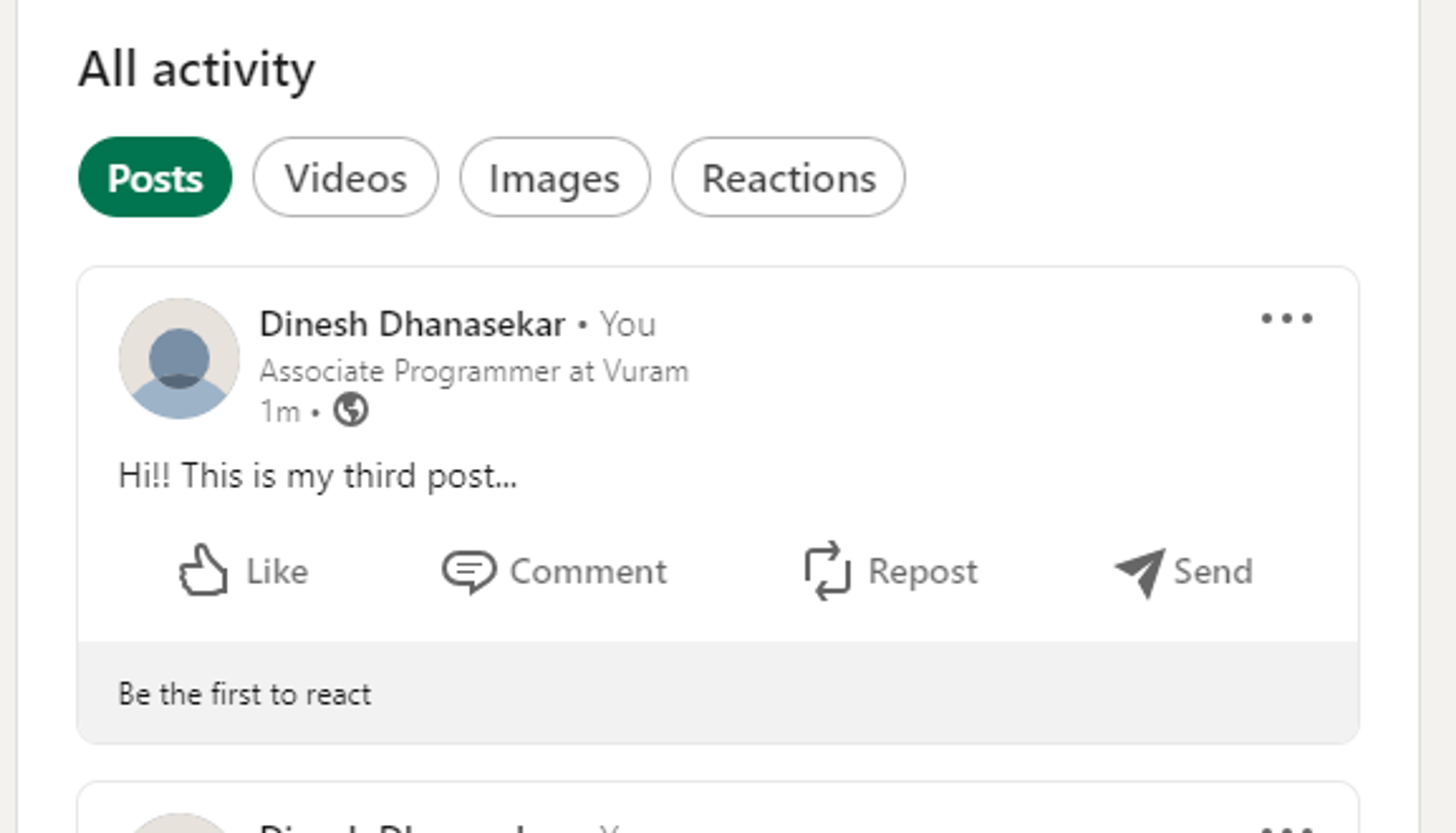 LinkedIn screenshot 1
