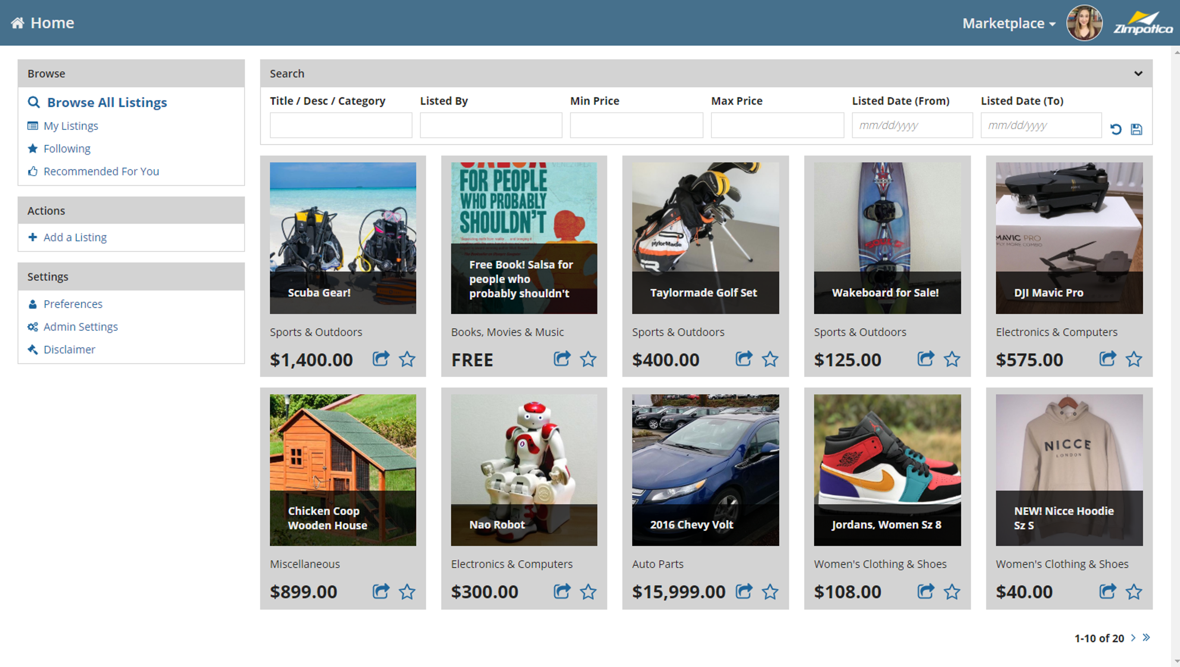 Marketplace screenshot 1