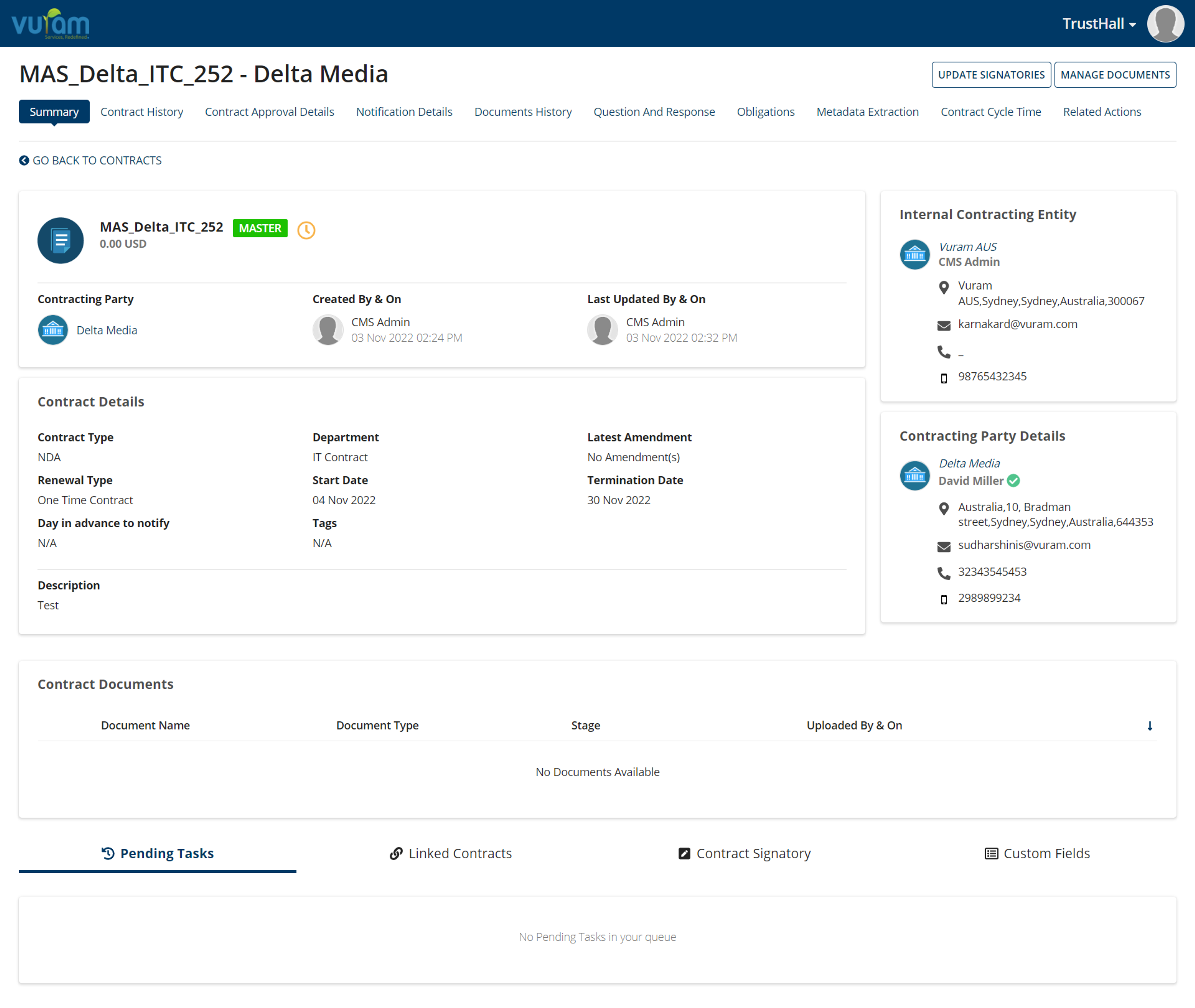 TrustHall - Contract Management System screenshot 5