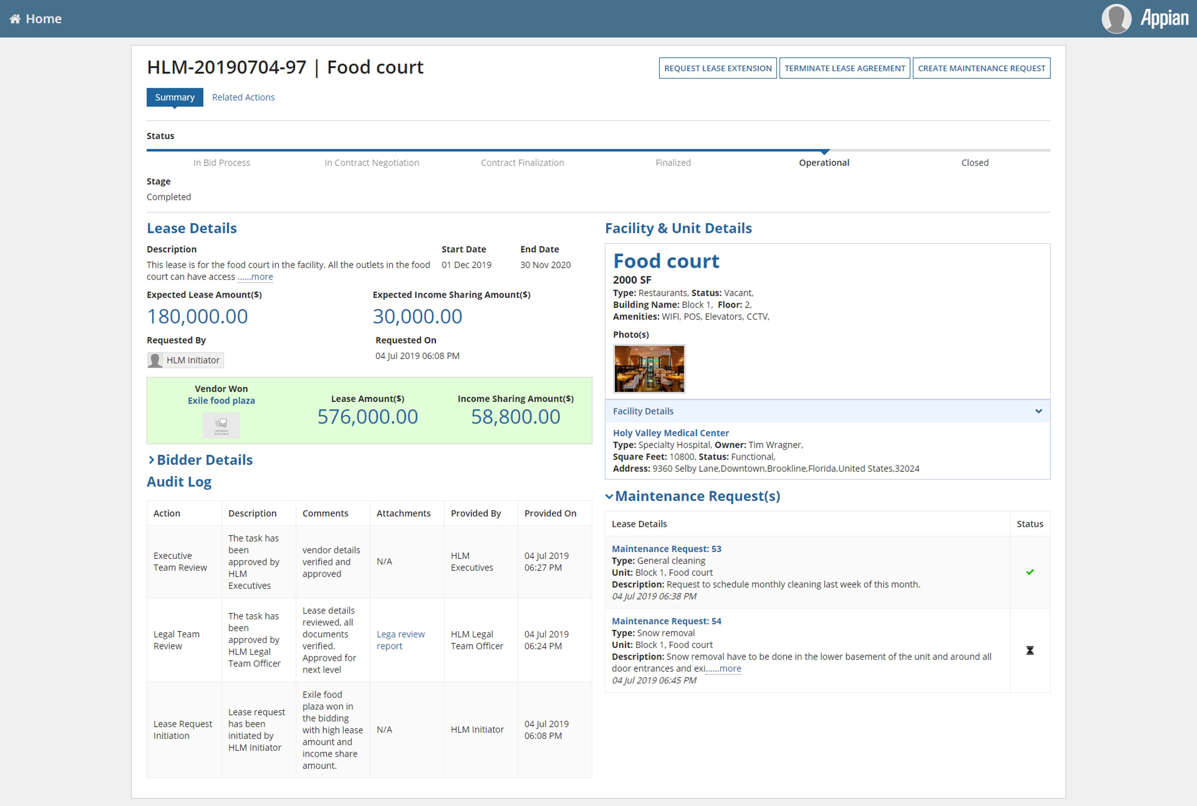 Hospital Lease Management screenshot 3
