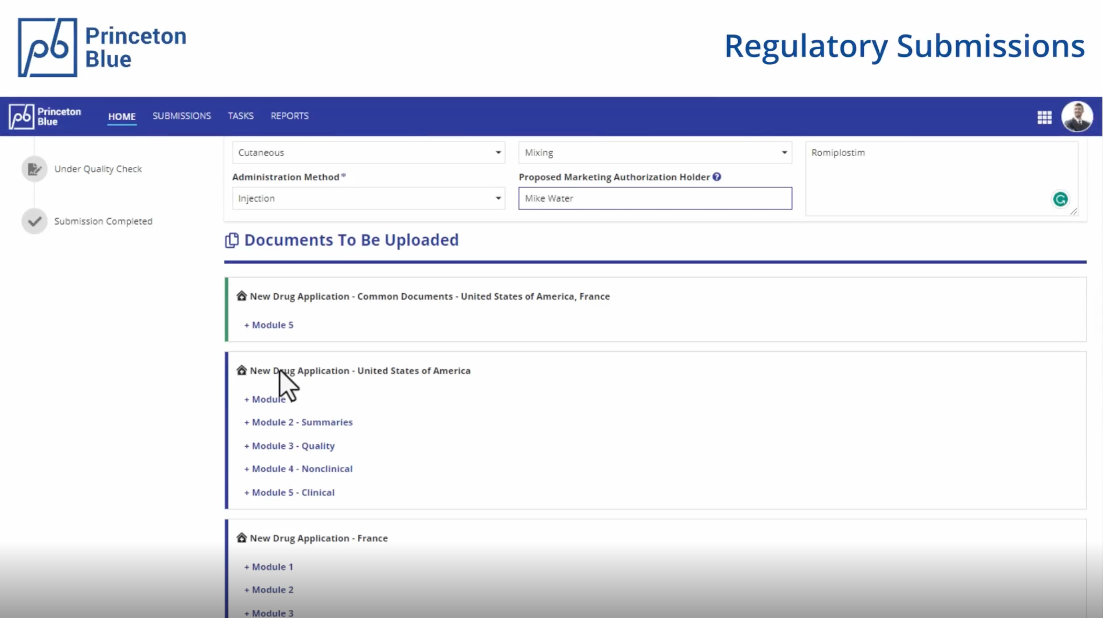 Regulatory Submissions screenshot 4