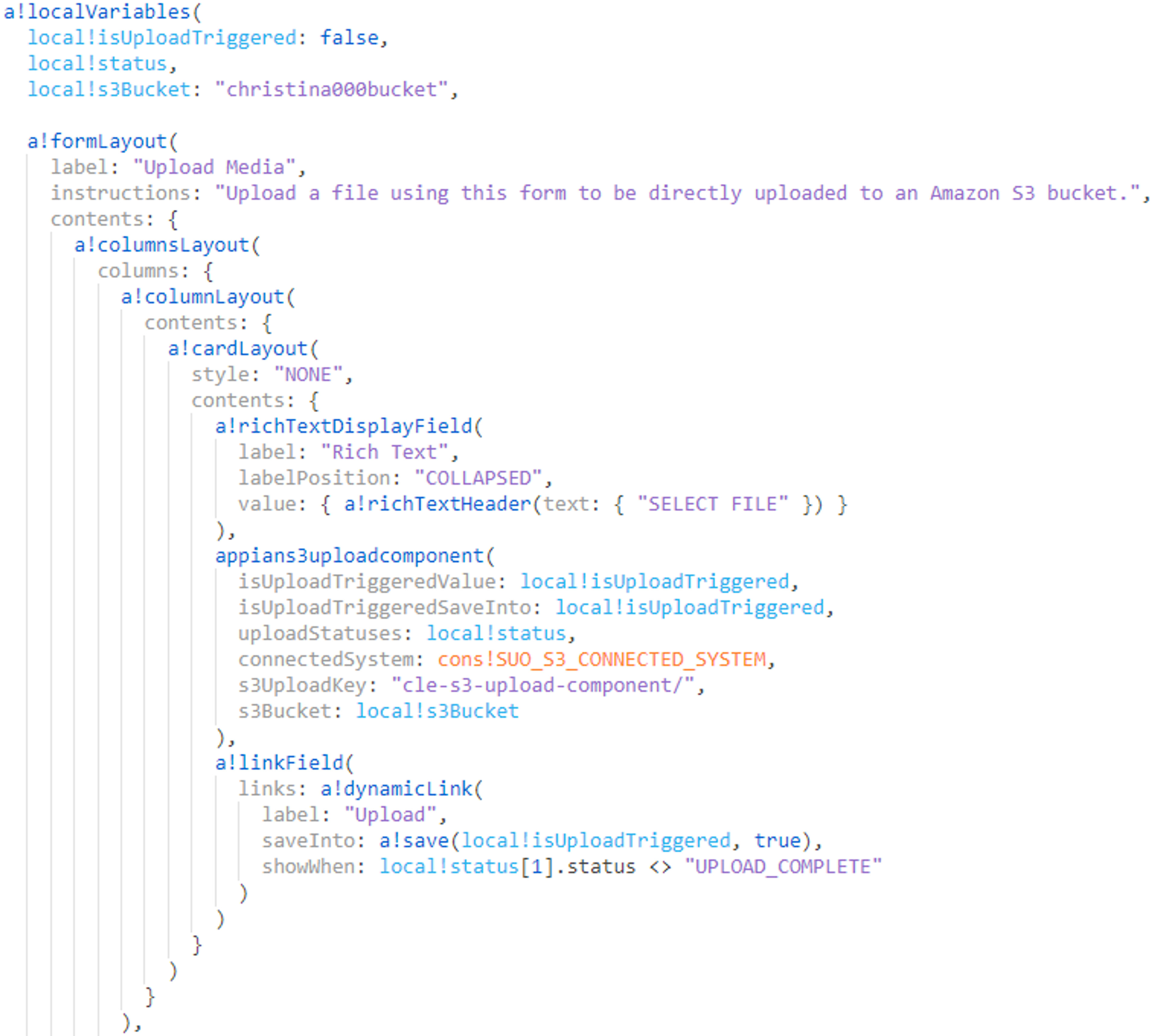 Appian S3 UI File Upload Component screenshot 5