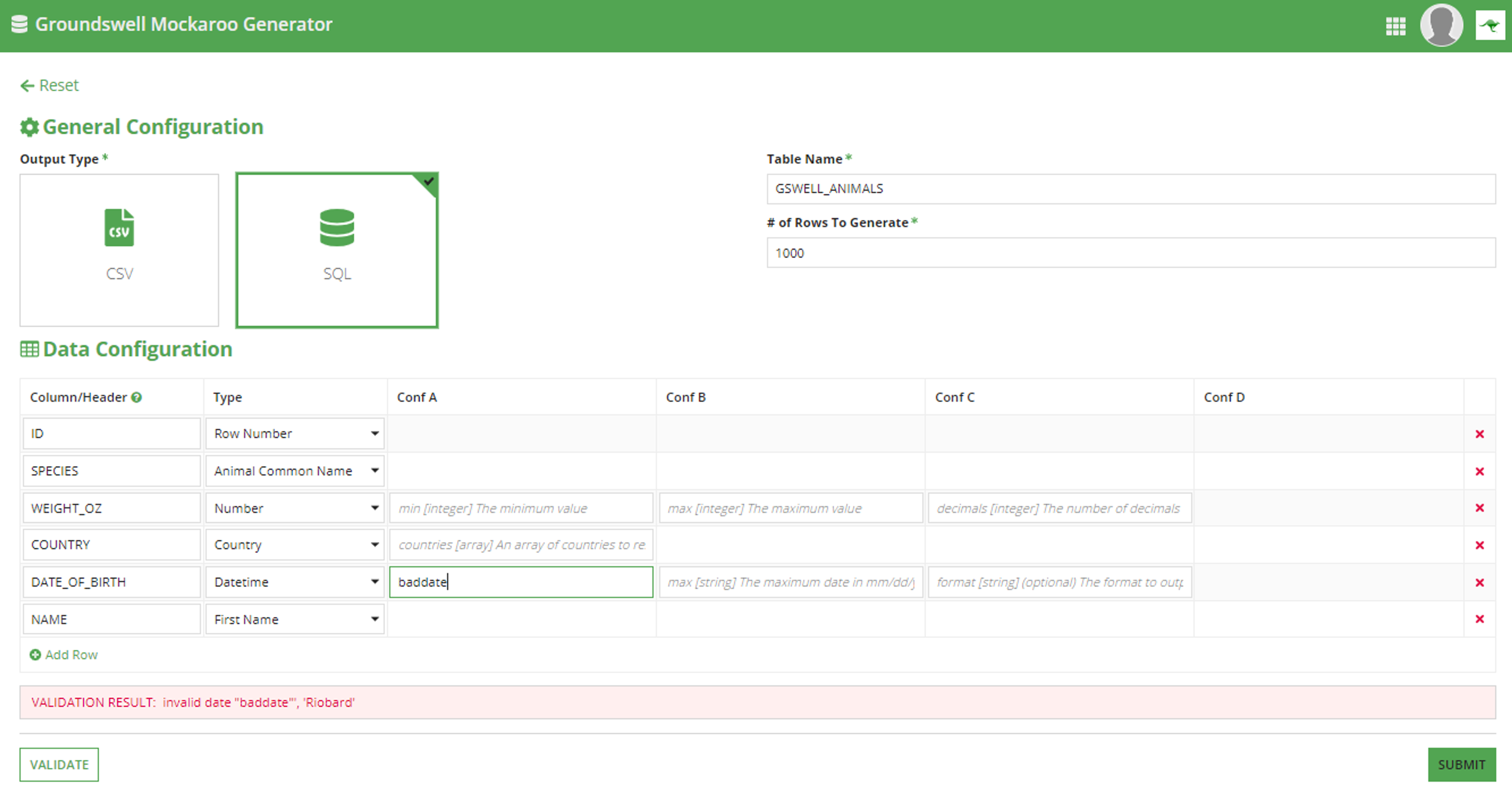 Groundswell Mockaroo Utility screenshot 3
