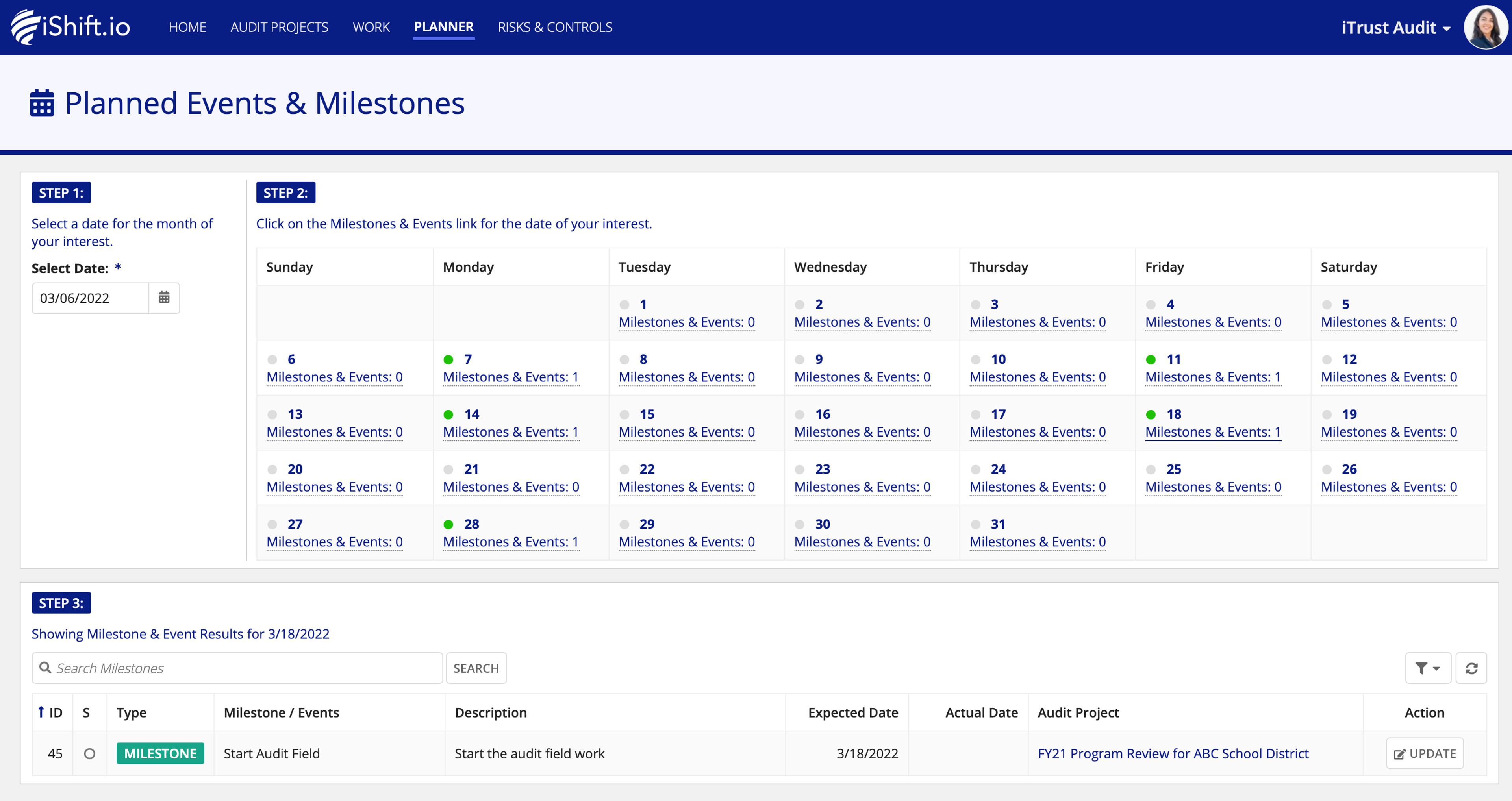 iTrust OIG Audit screenshot 5