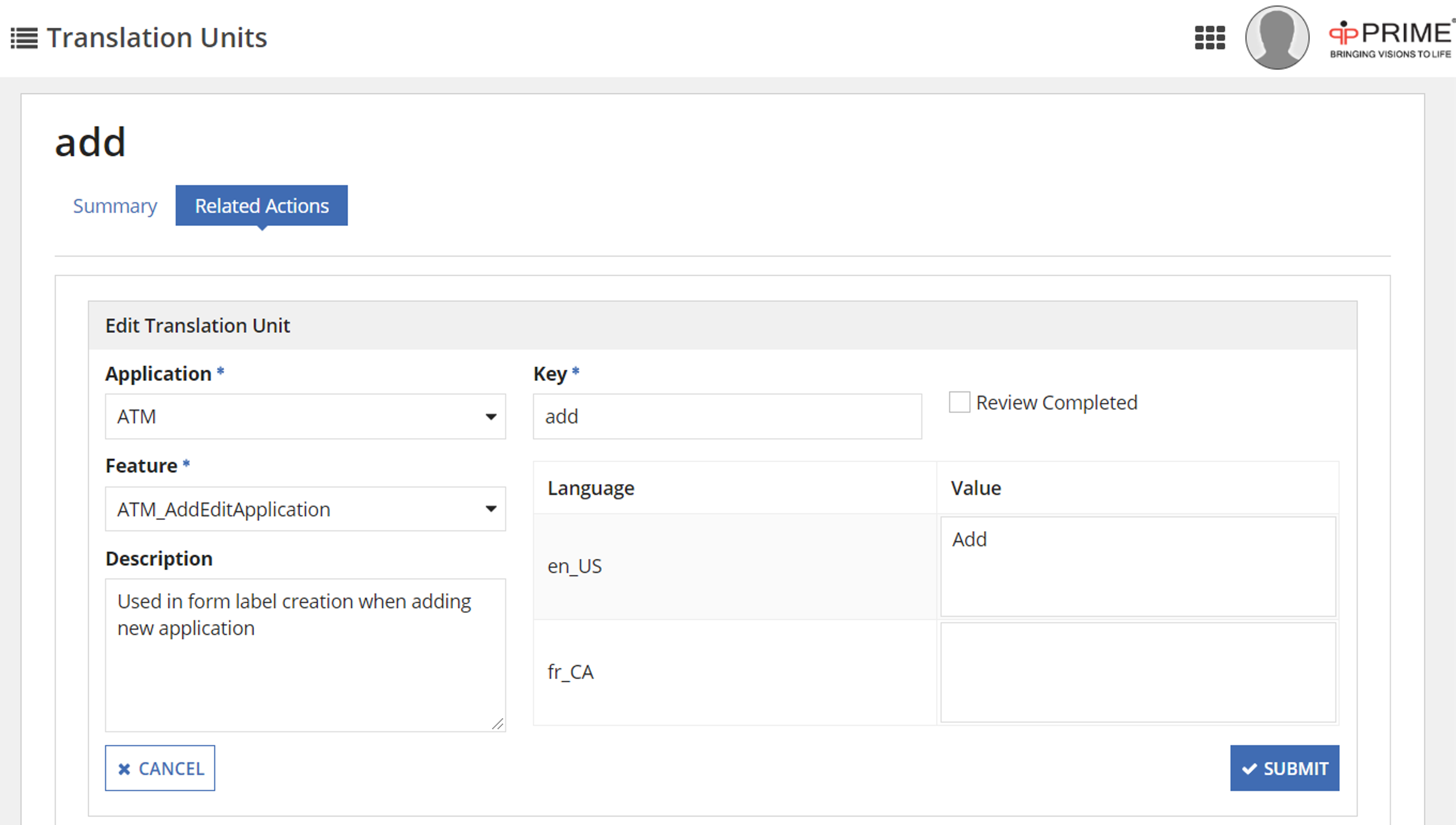 Application Translation Management screenshot 3