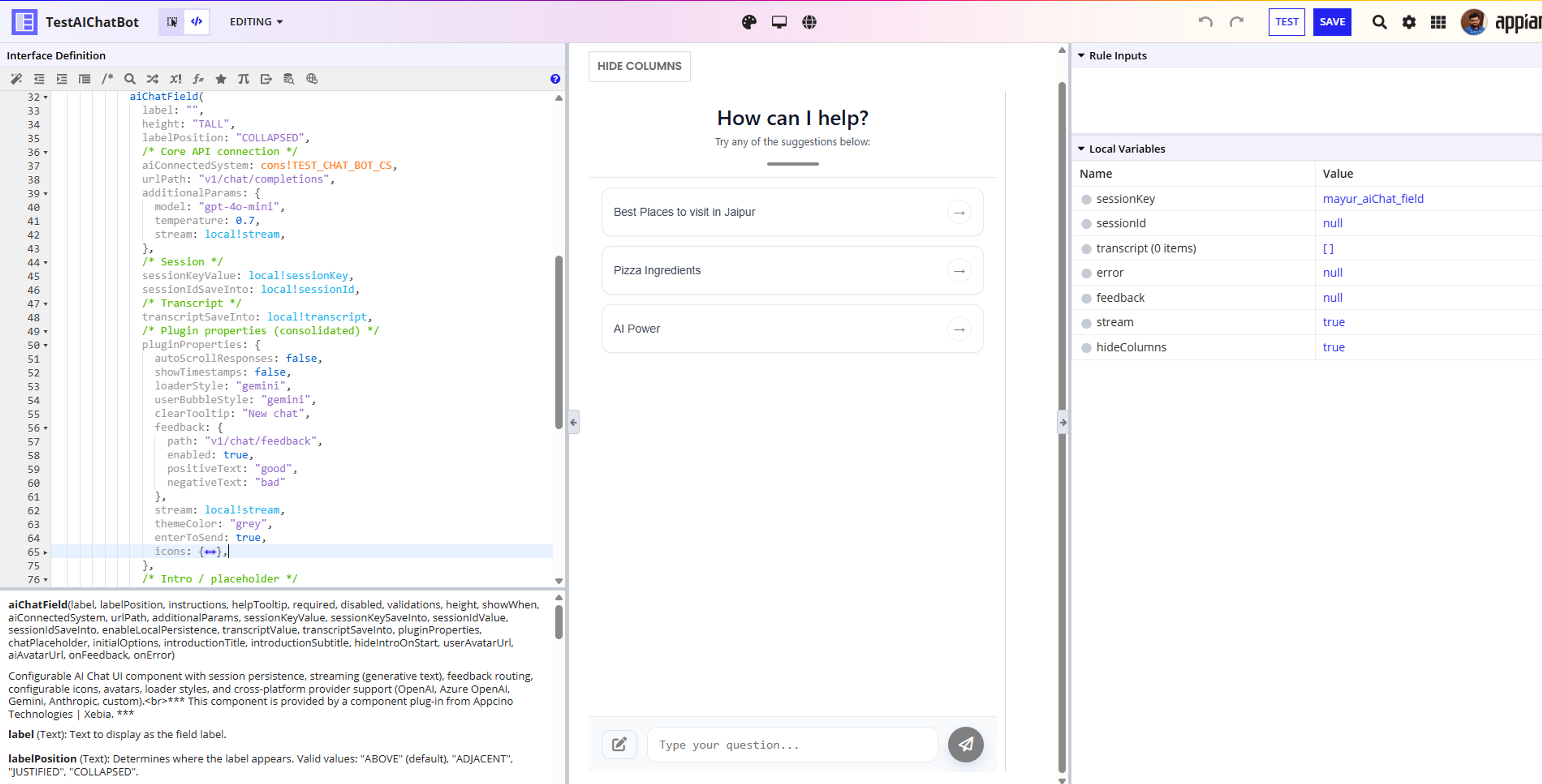 AI Chat Component screenshot 1
