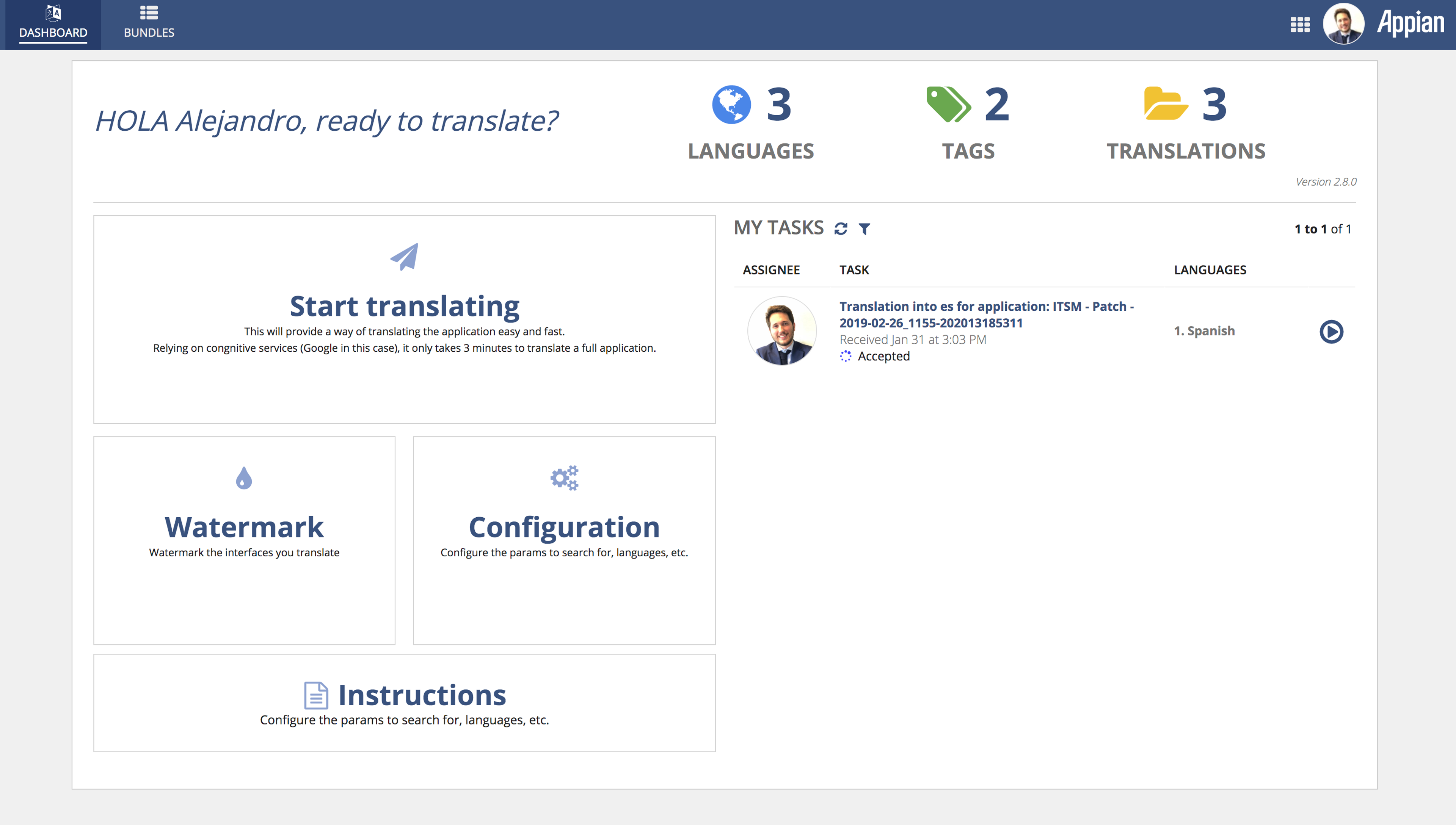 Application Translator screenshot 1