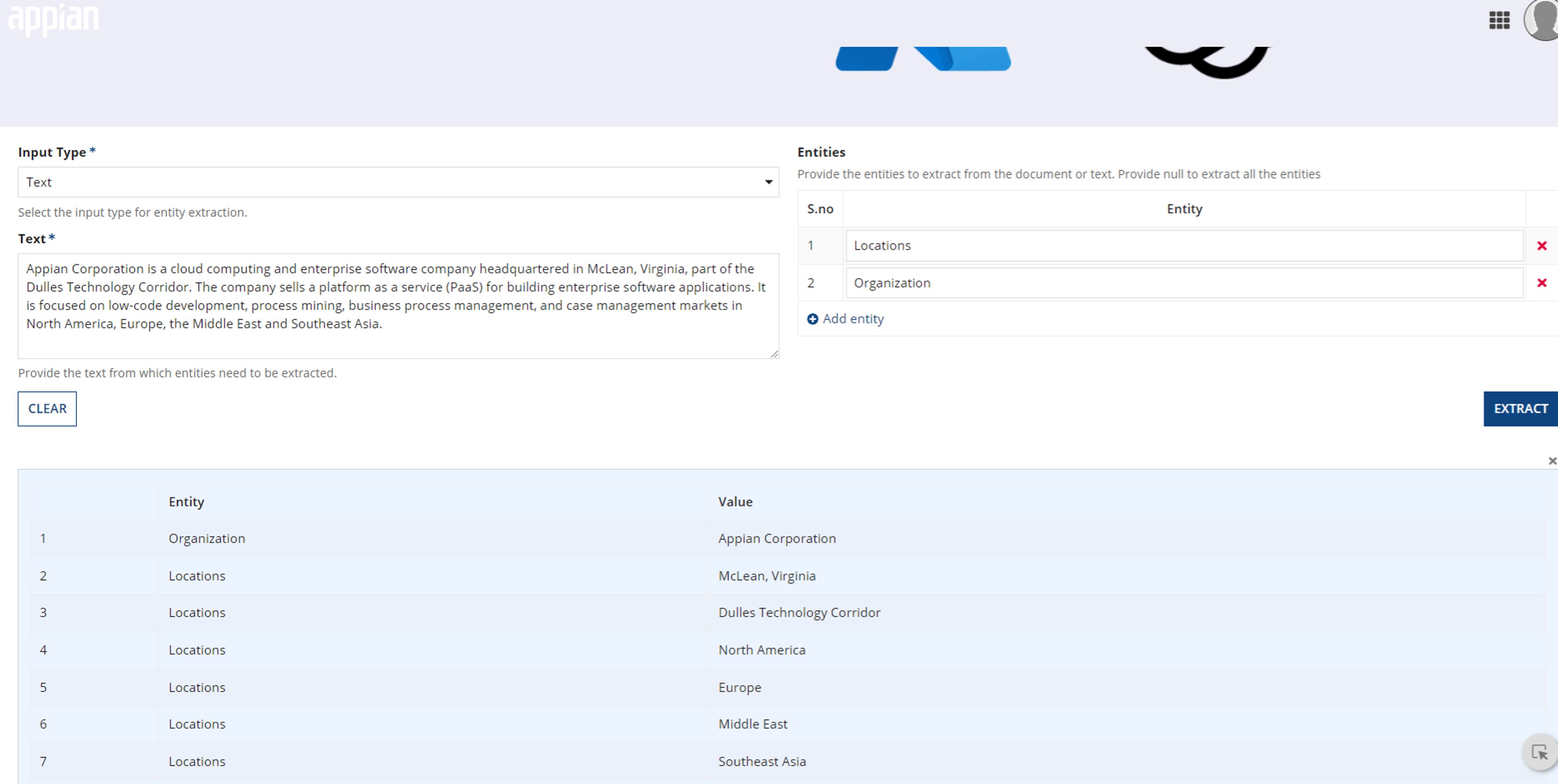 GenAI Tool- Entity Extractor screenshot 2