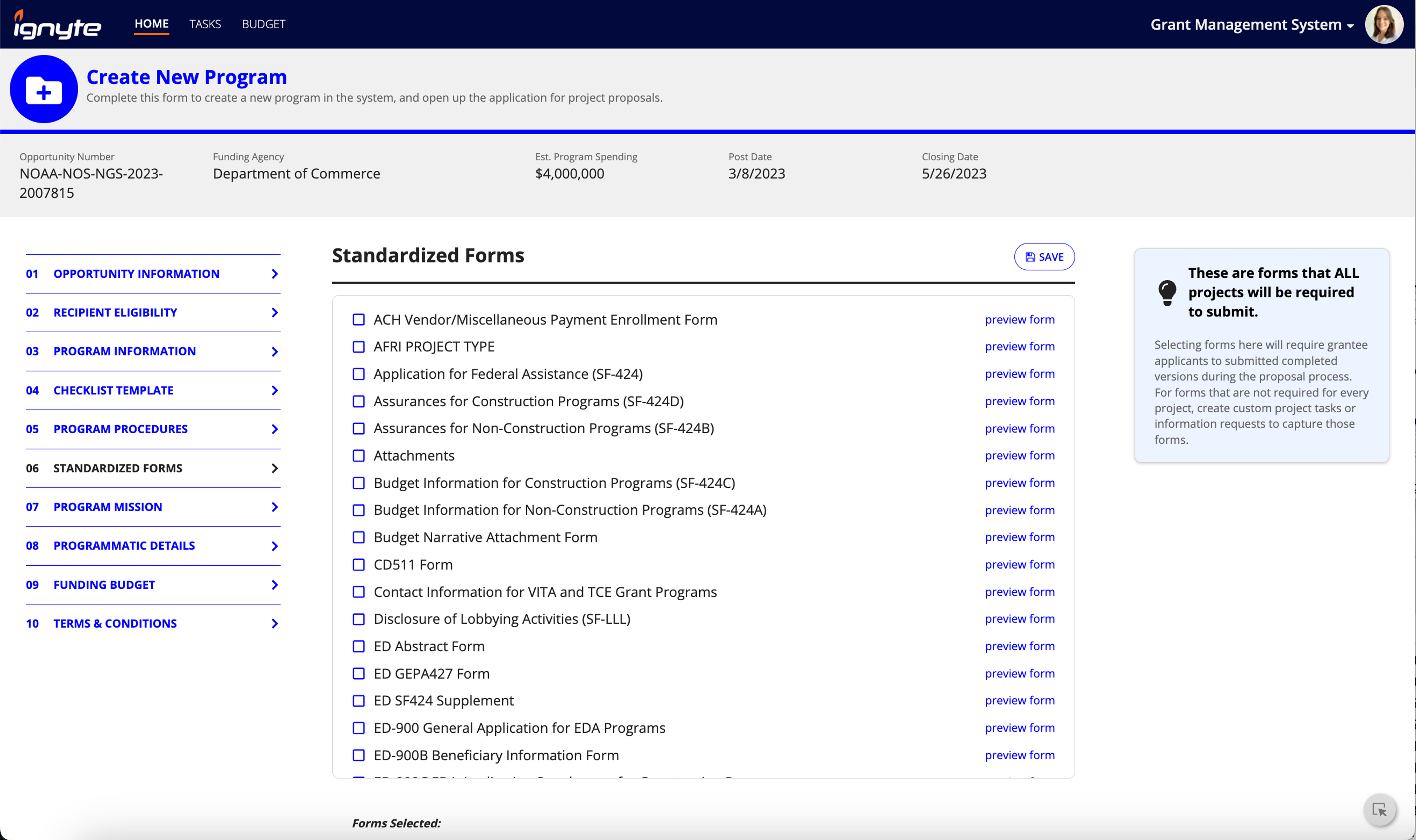 Government Grants Management screenshot 3