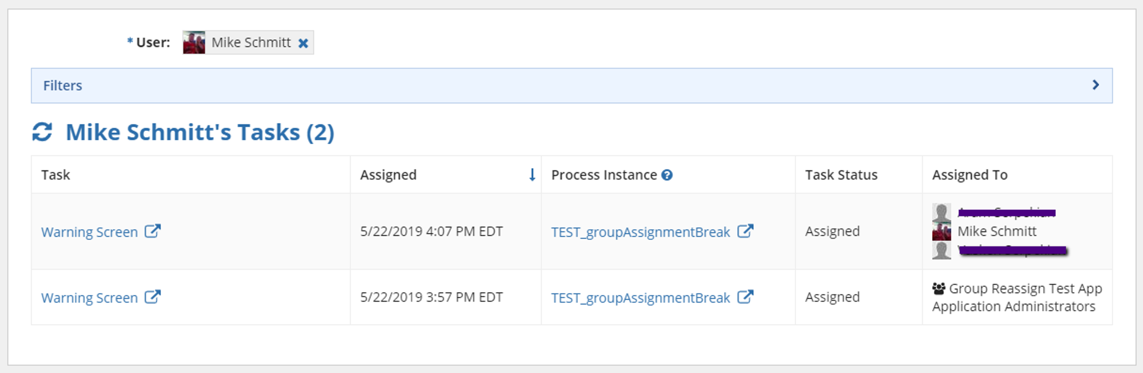Advanced User Task Report screenshot 1