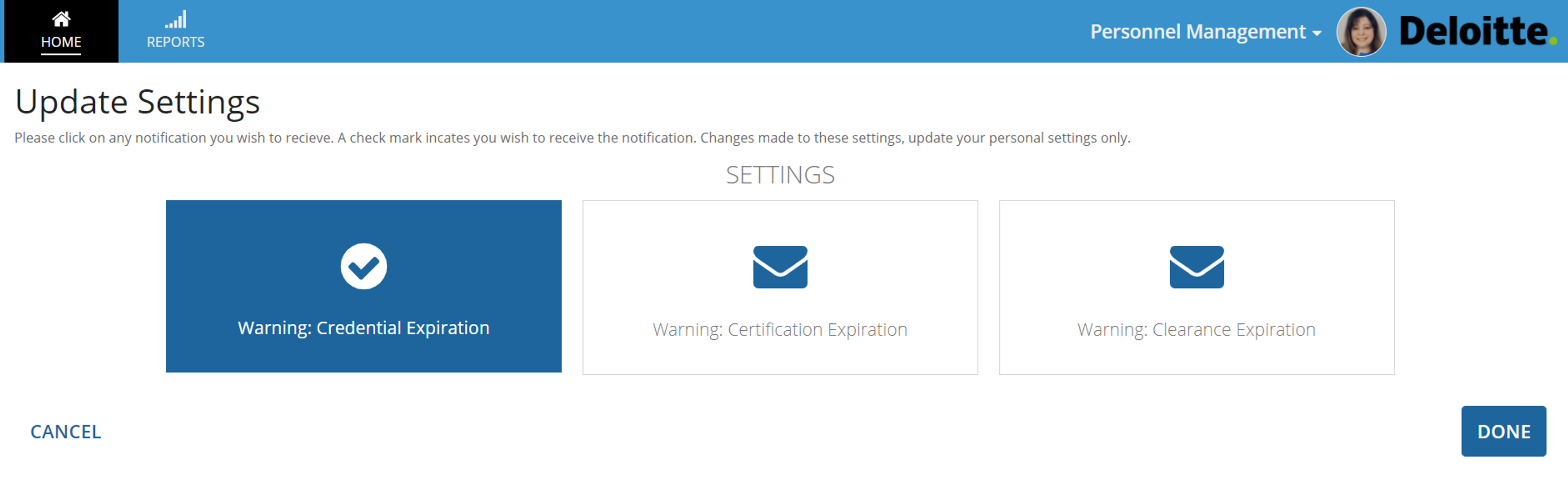 Deloitte Personnel Credential Management Application screenshot 6