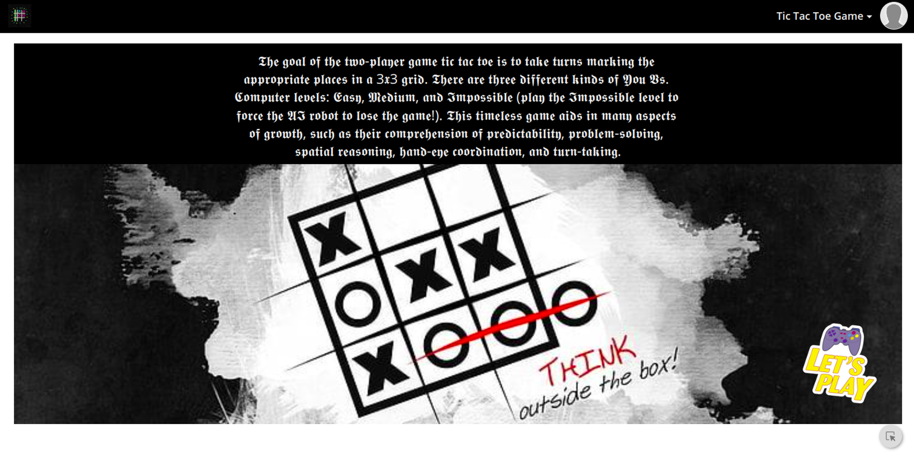 Tic Tac Toe Game screenshot 1