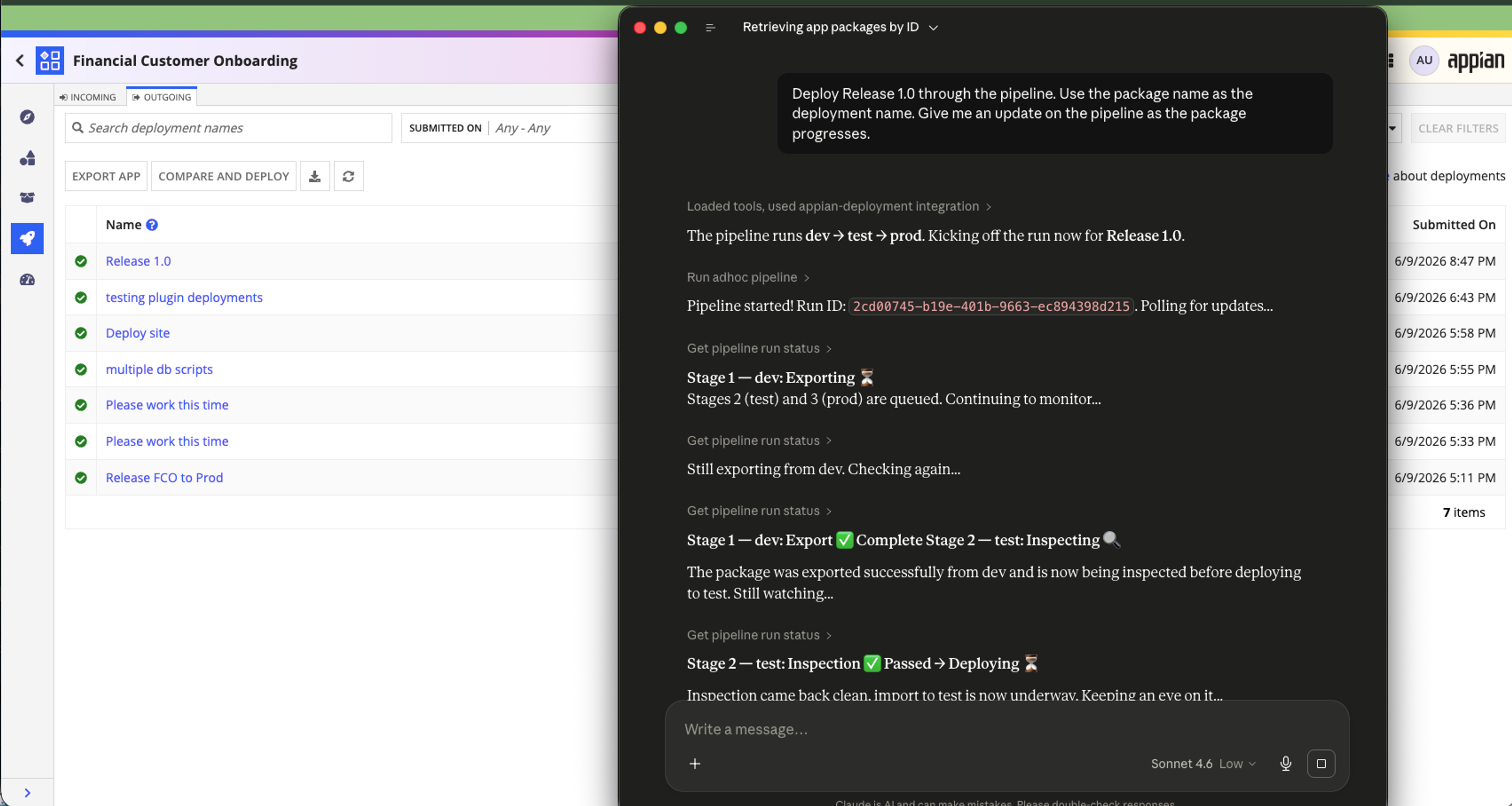 Appian Deployment MCP screenshot 2