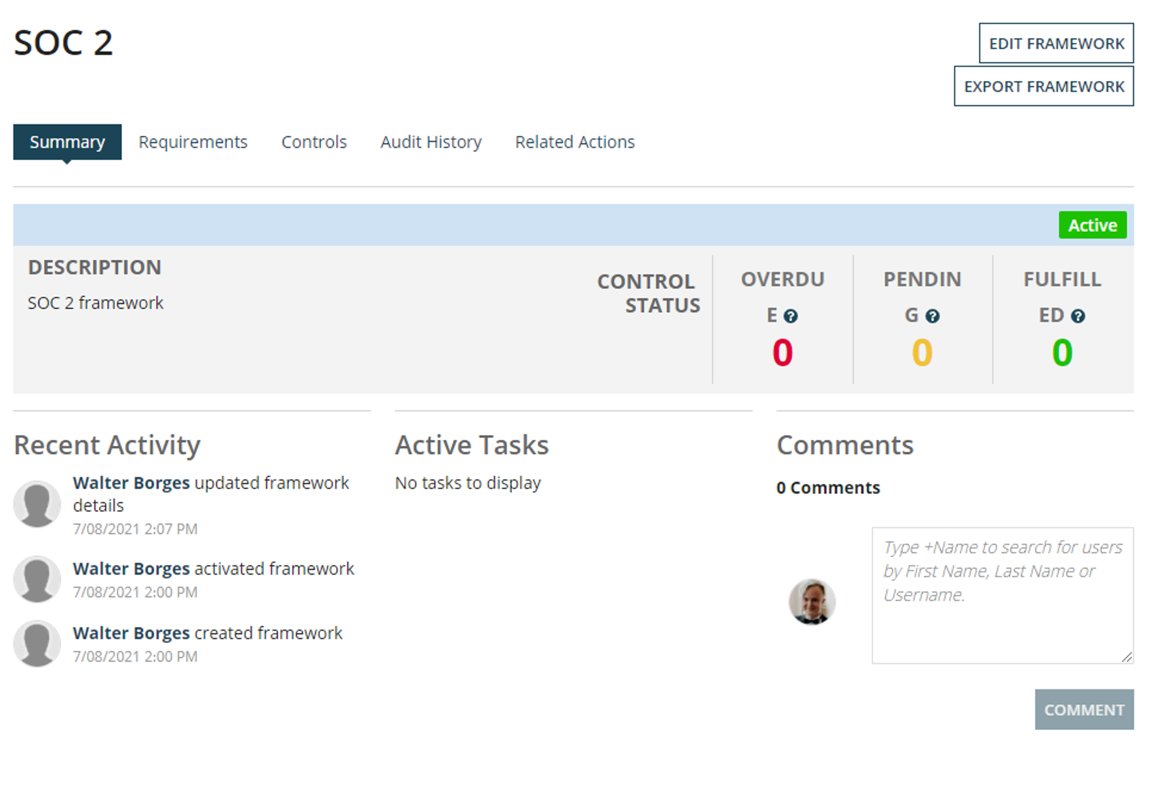 Compliance Management Application screenshot 1