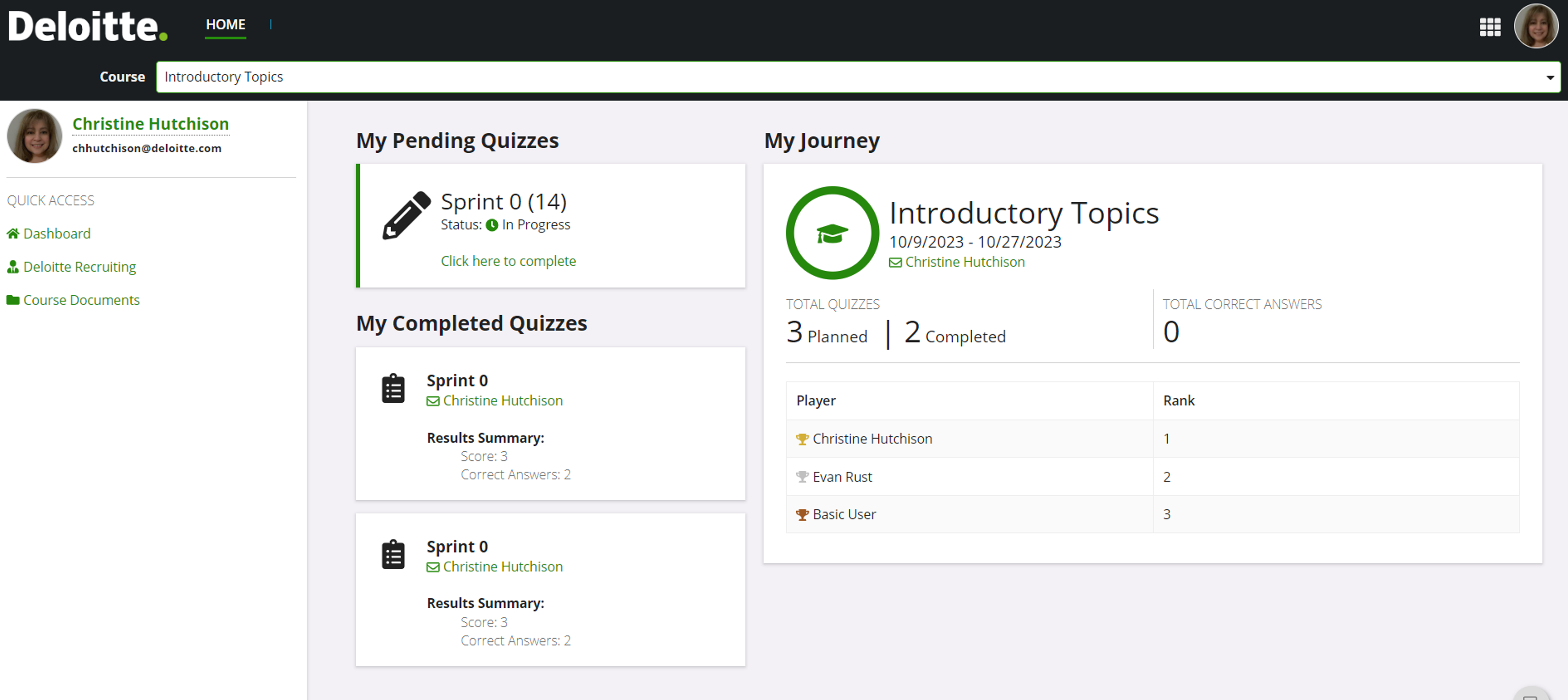 Deloitte Training Application screenshot 1