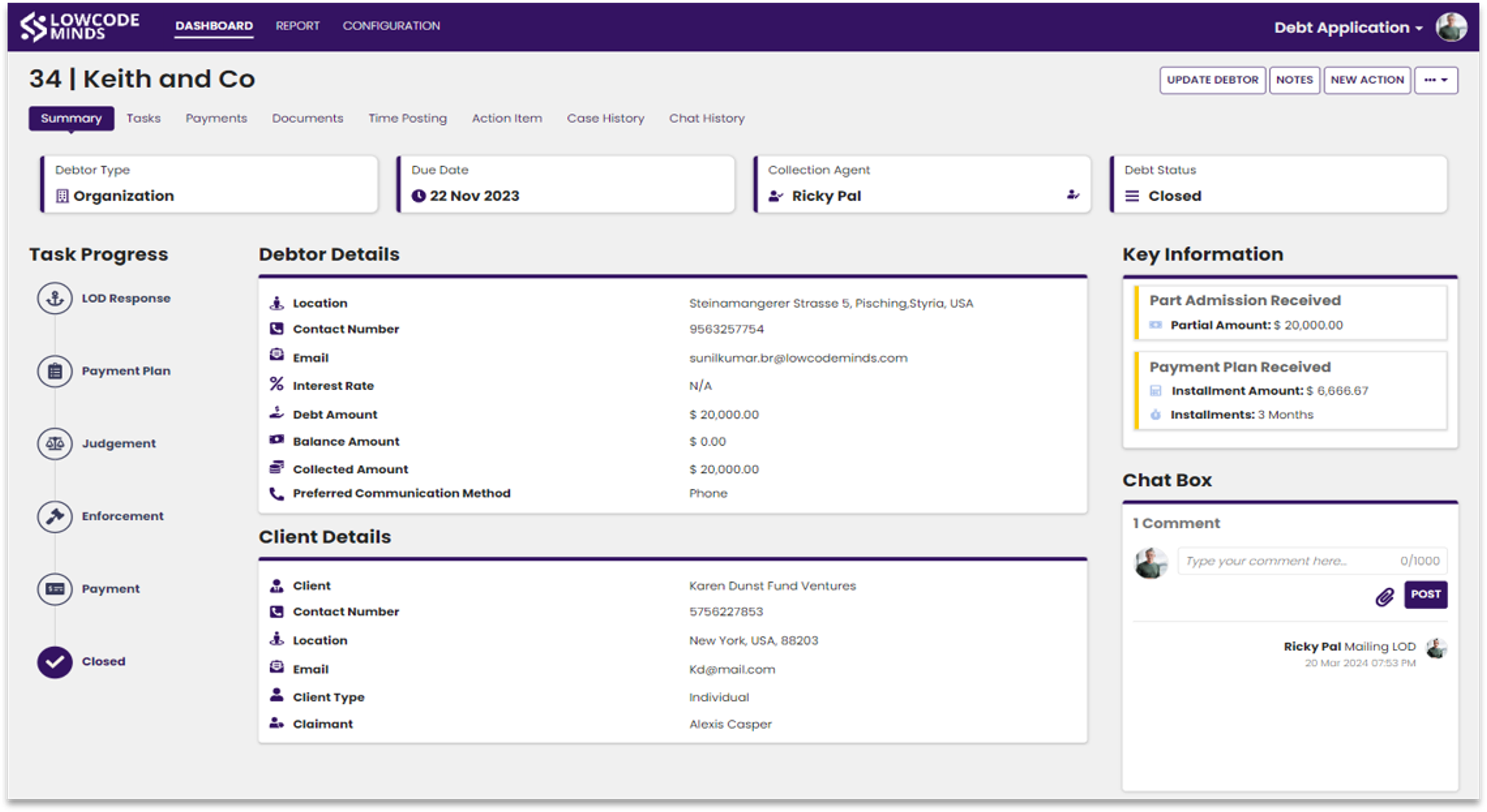 Lowcodeminds Recovr - Debt Collection Solution screenshot 3
