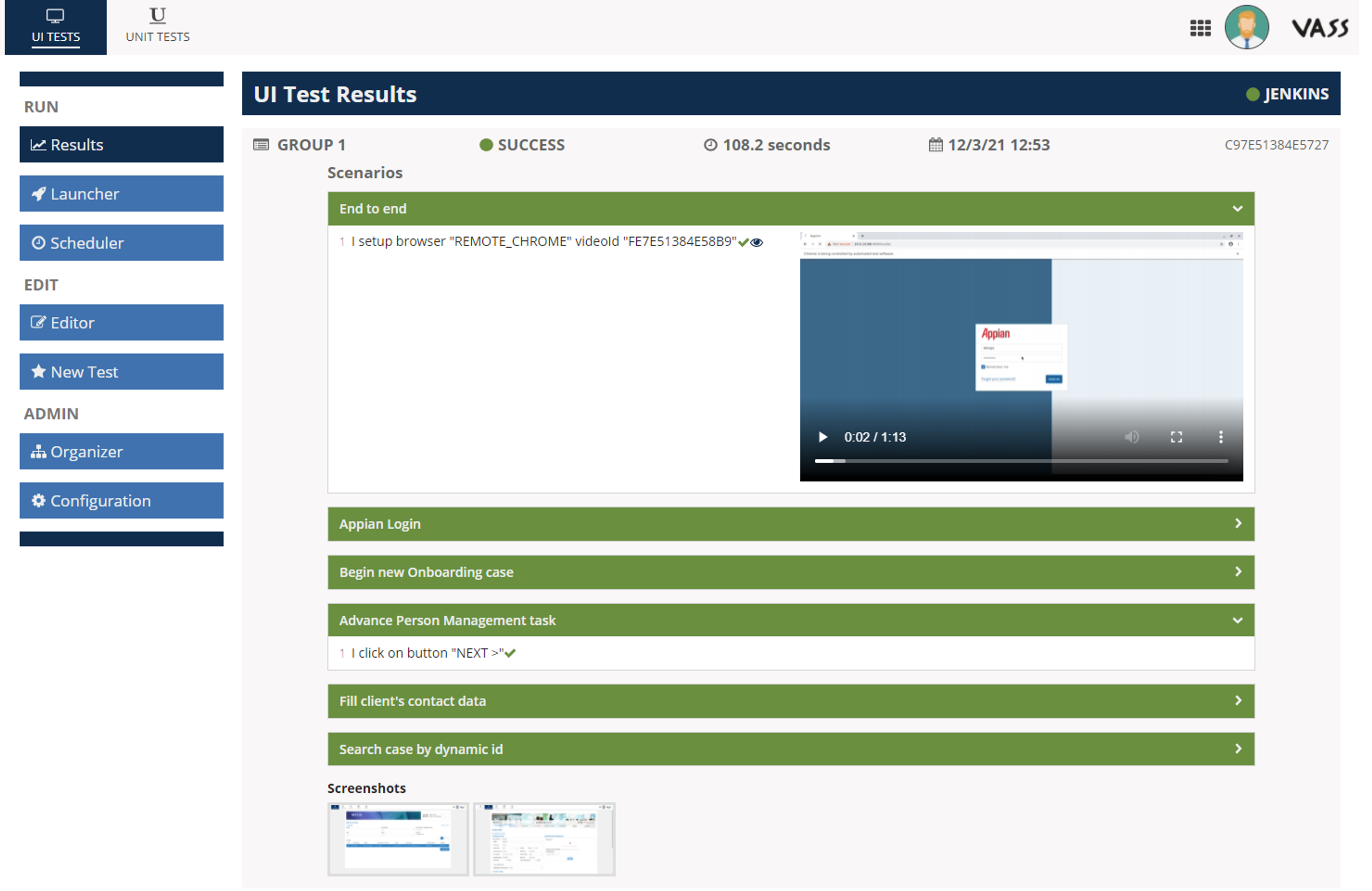 VASS Testing Suite screenshot 4