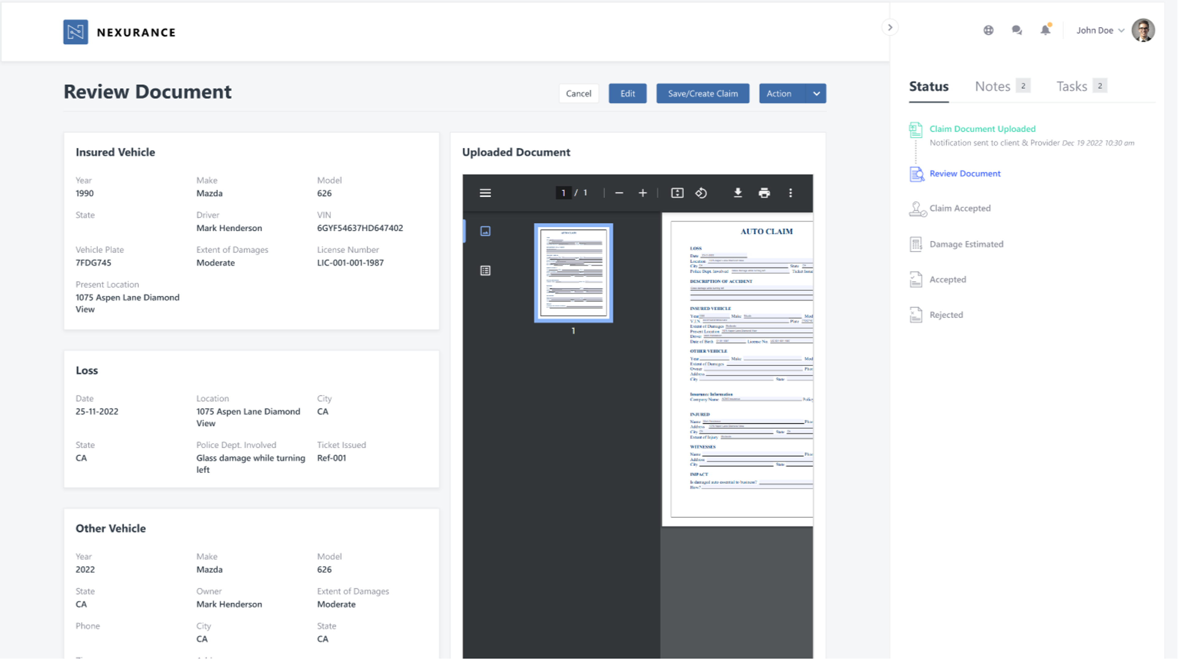 Nexurance - Straight Through Claims Processing screenshot 3
