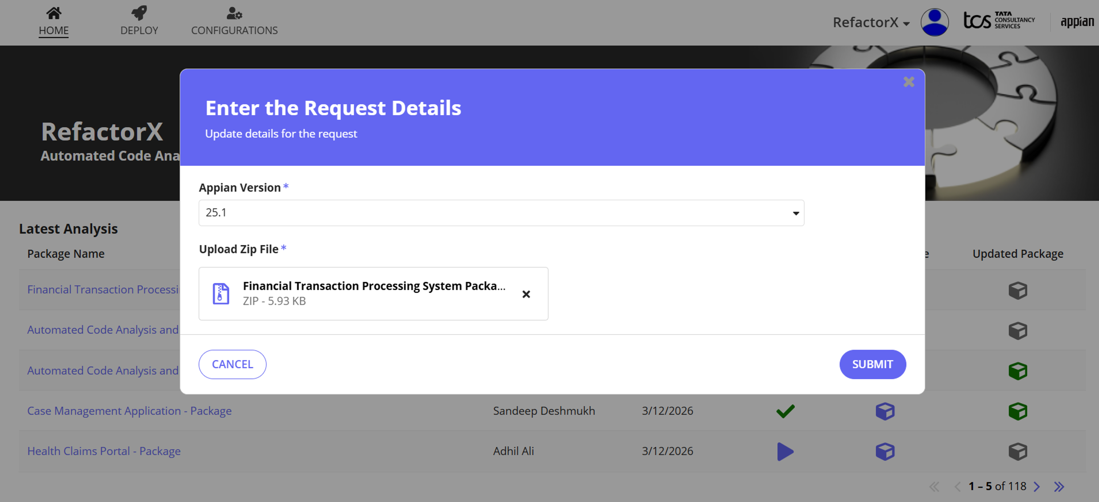 TCS RefactorX - Automated Code Analysis and Refactor screenshot 2