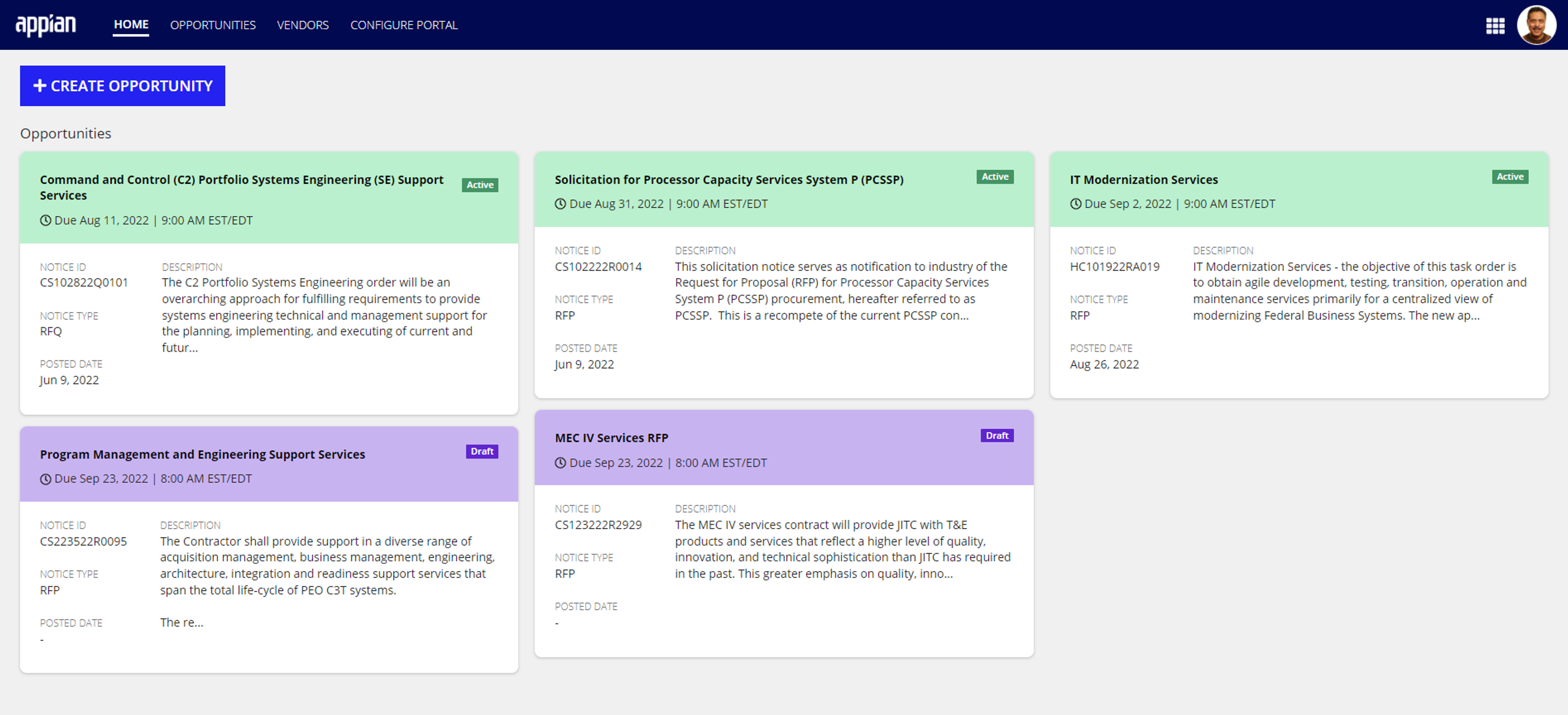 Vendor Management screenshot 1