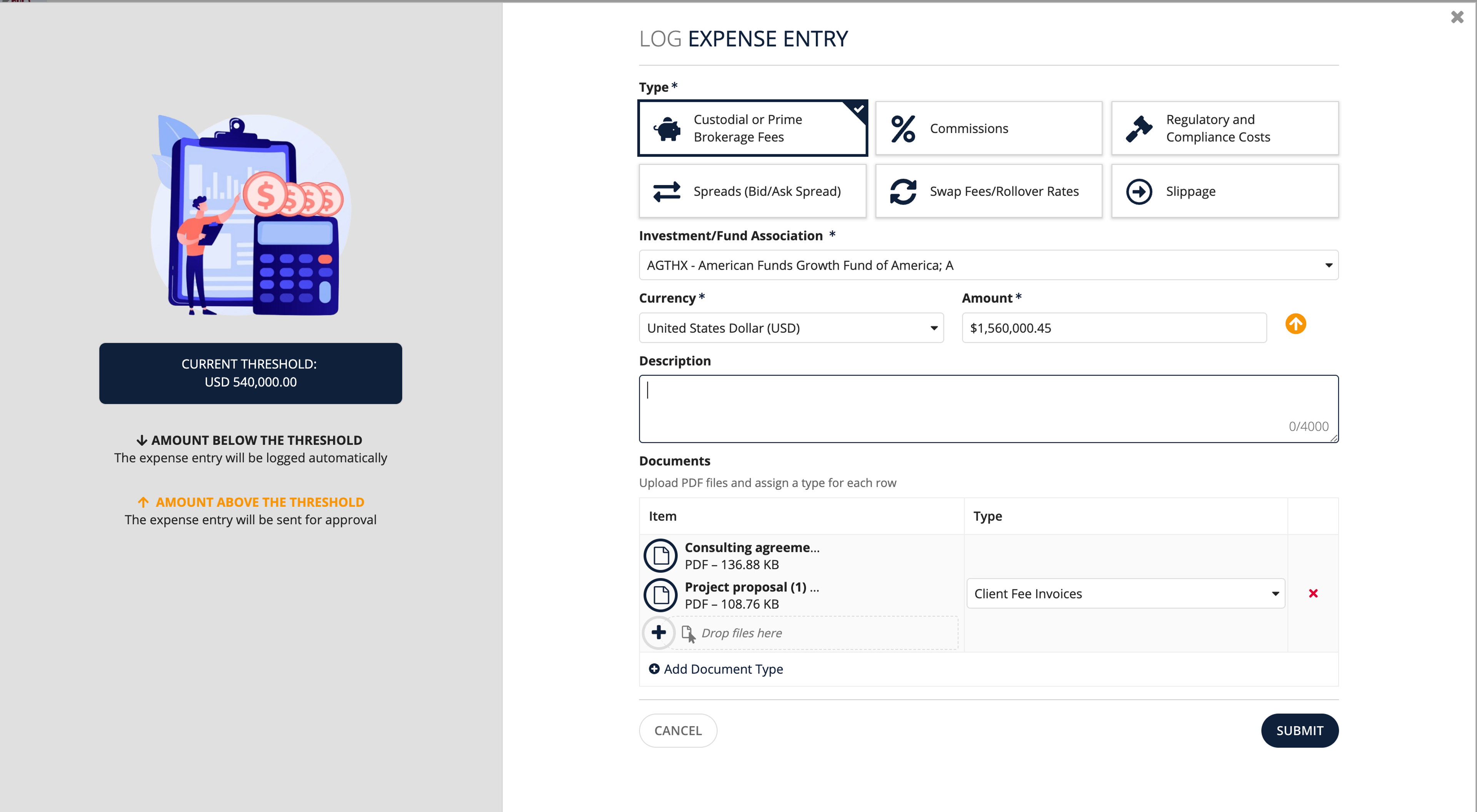 Fee and Expense Manager screenshot 5