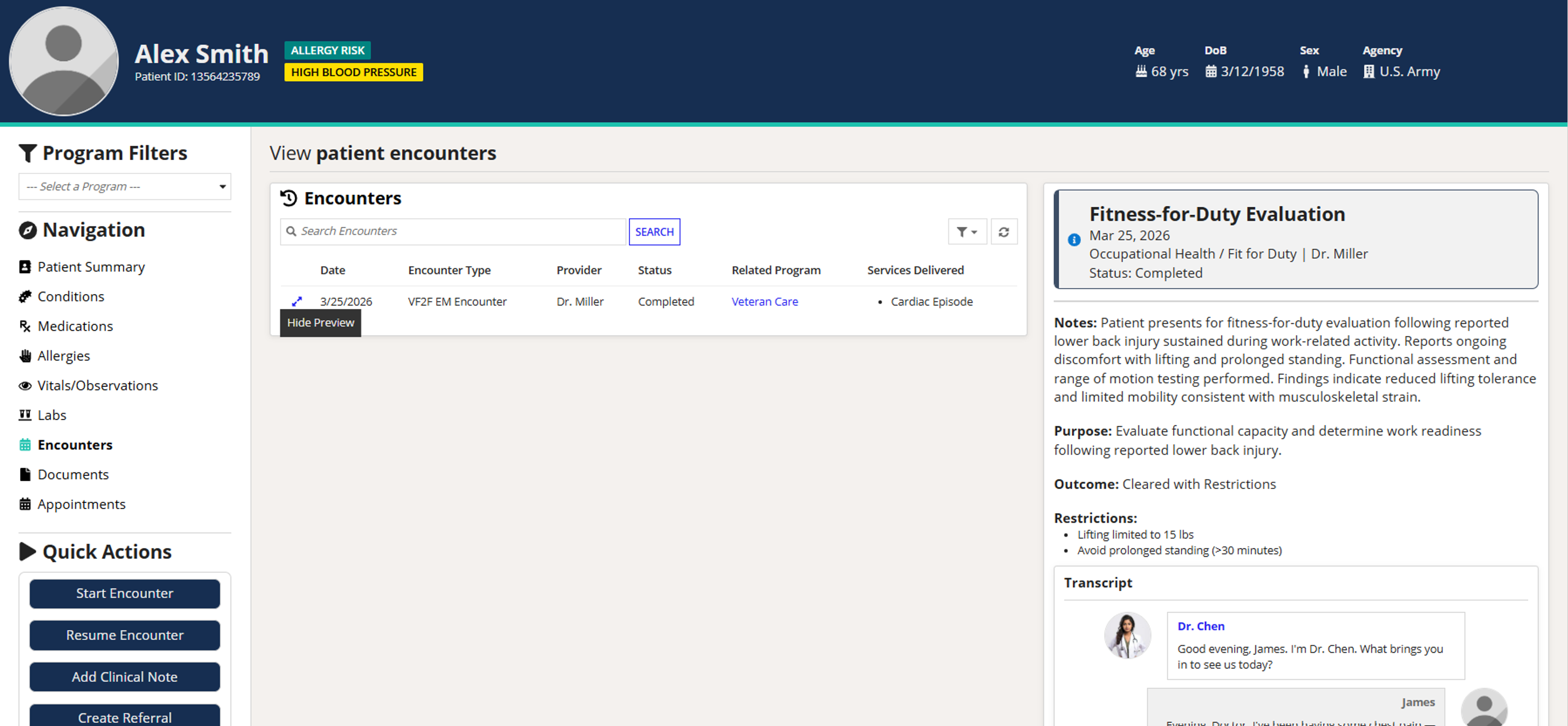 Fit-for-Purpose EHR screenshot 1