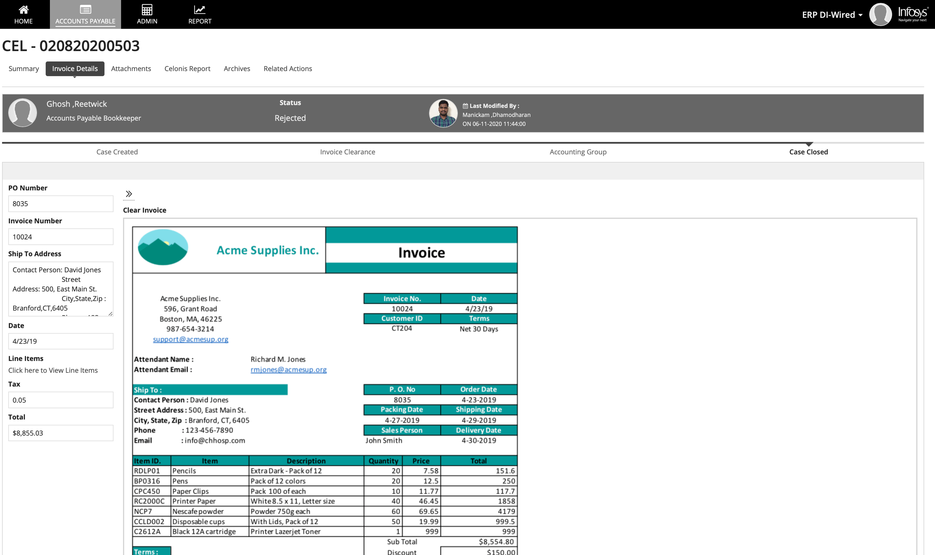 Infosys ERP Digital Intelligence (DI) Wired Solution screenshot 5