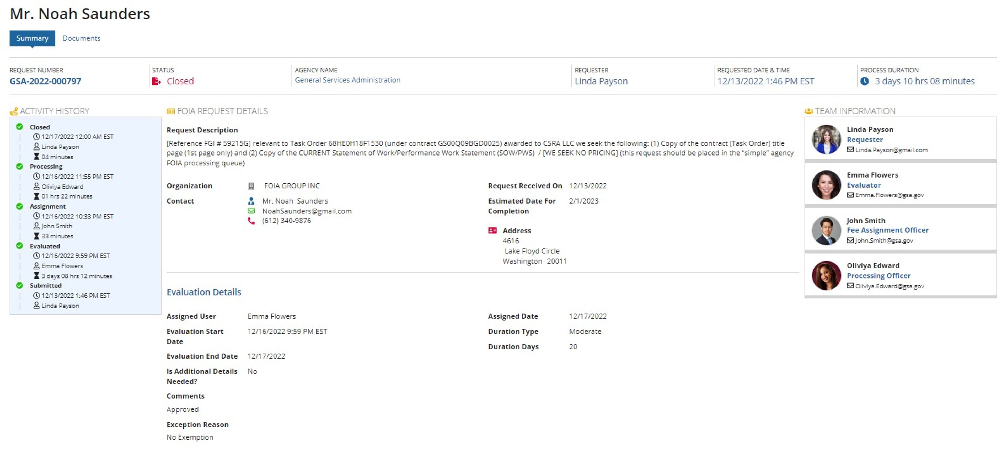 FOIA Case Management System screenshot 4