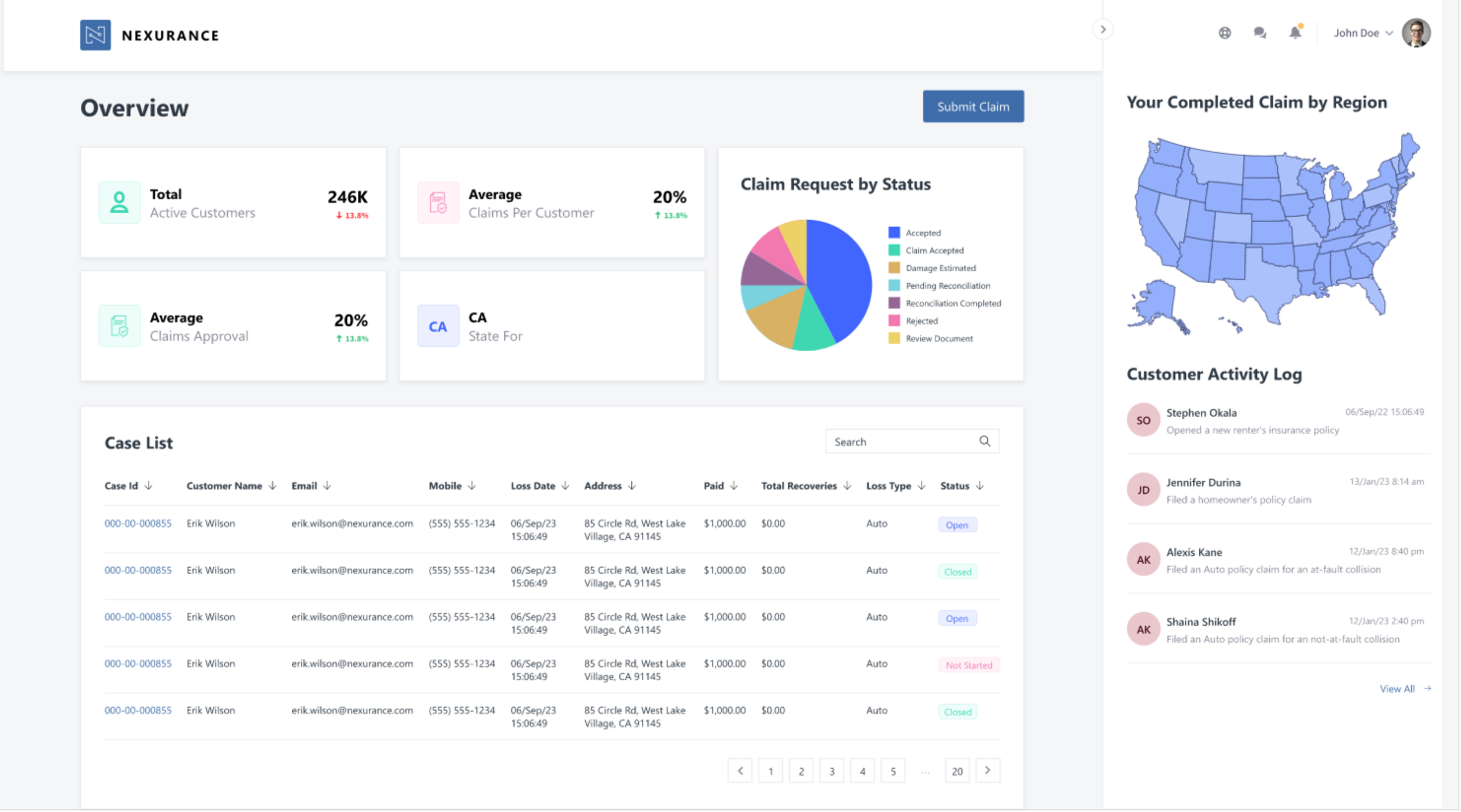Nexurance - Straight Through Claims Processing screenshot 1