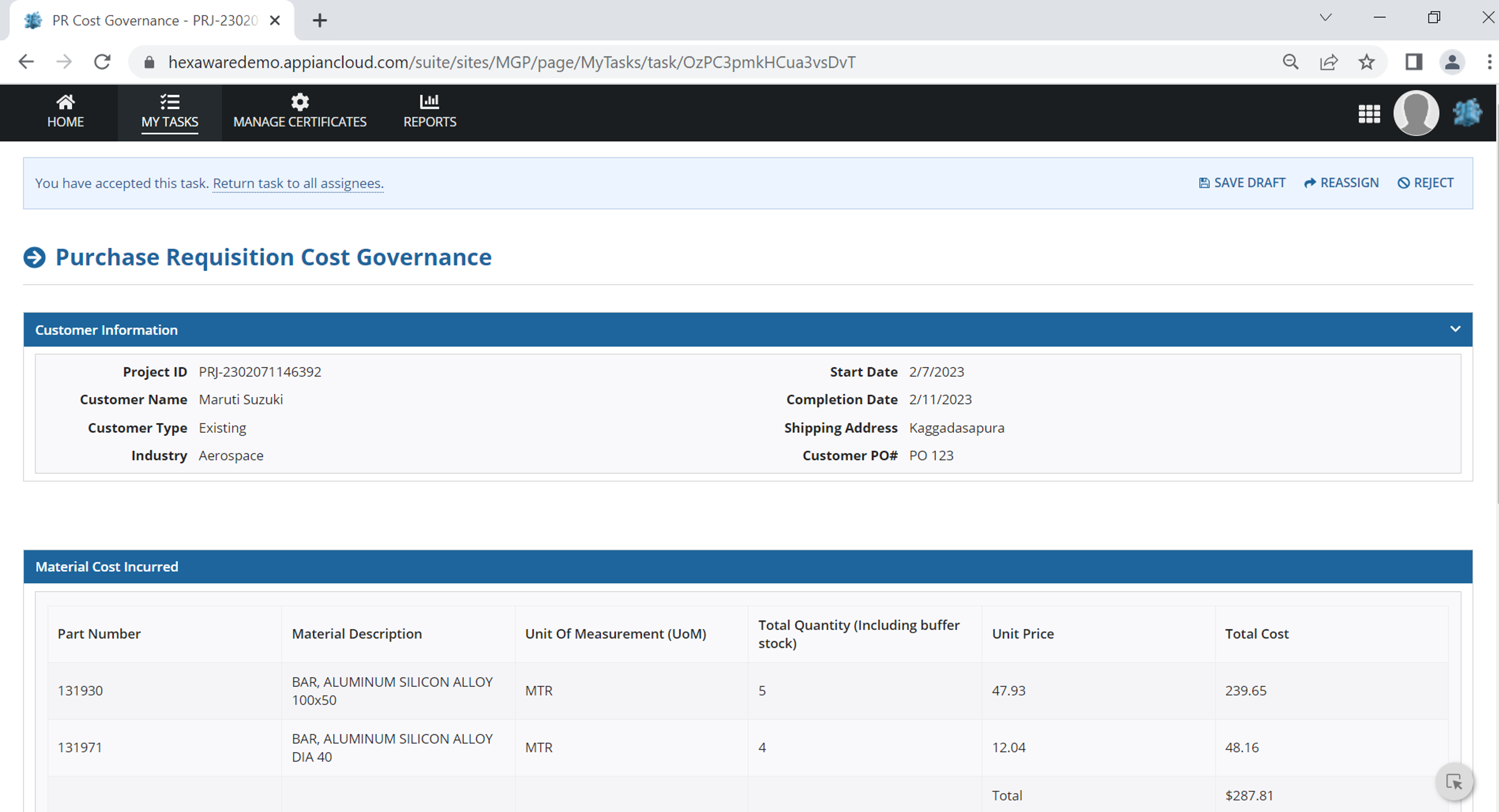 Manufacturing Governance Platform (MGP) screenshot 13