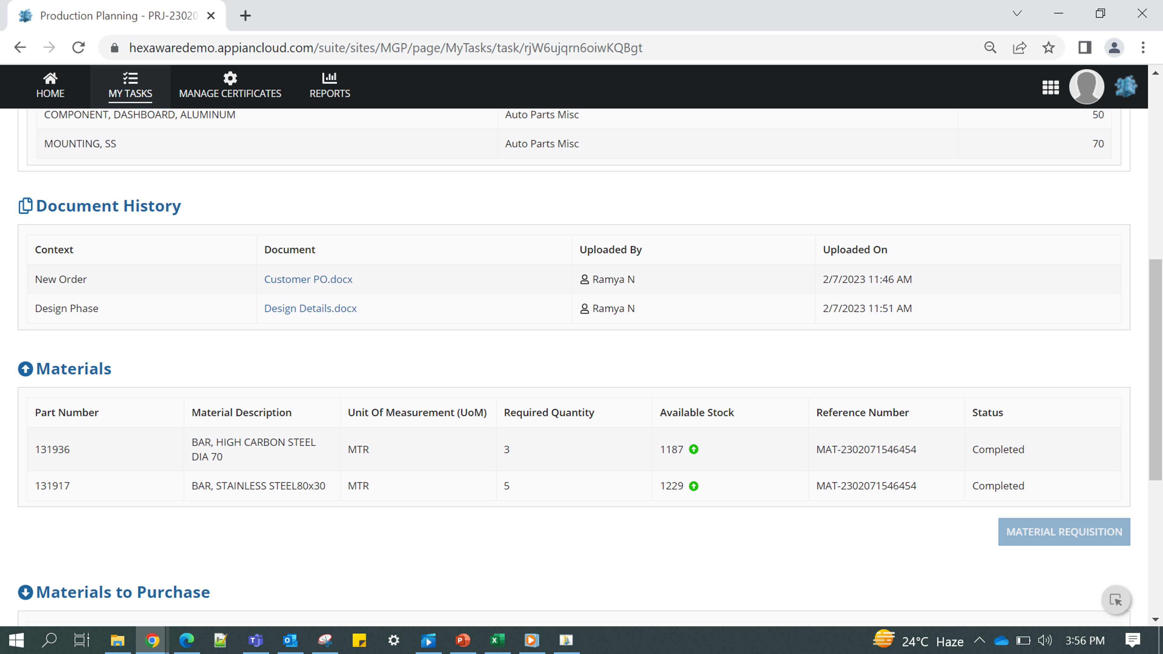 Manufacturing Governance Platform (MGP) screenshot 11