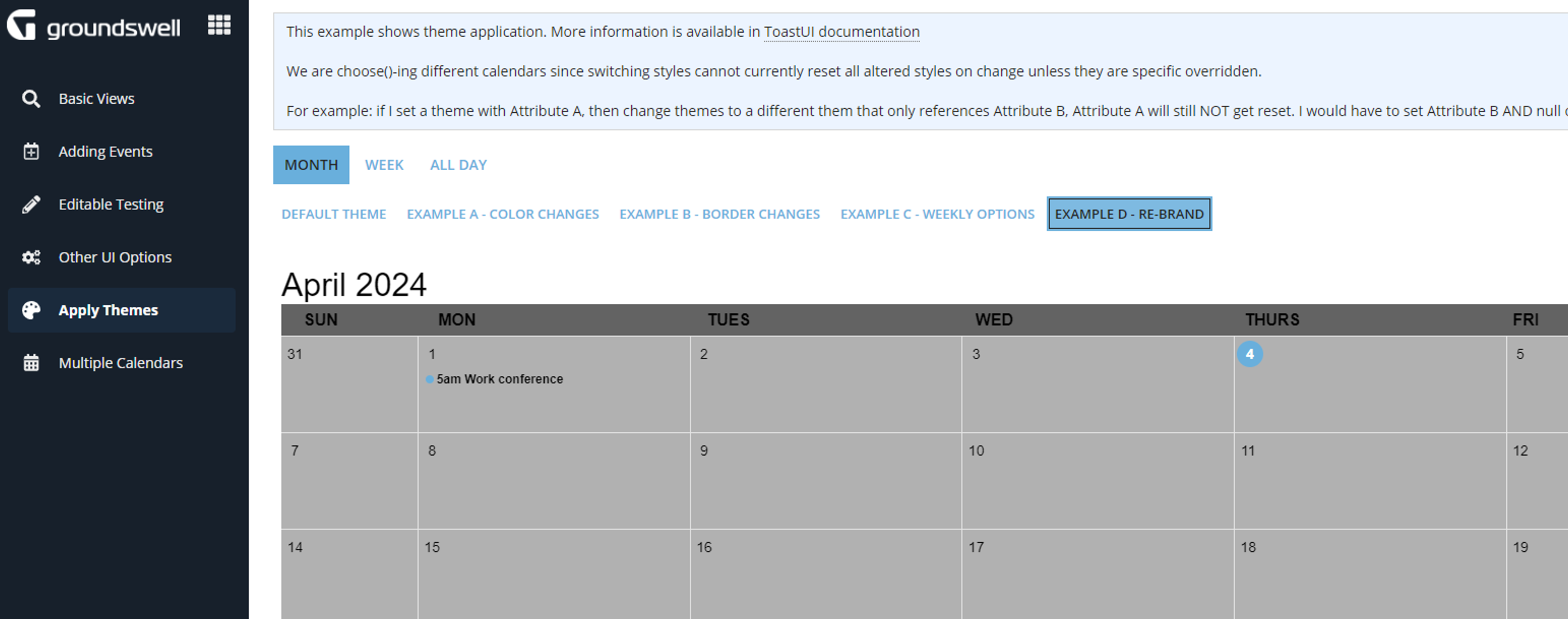 Calendar Display Component screenshot 4