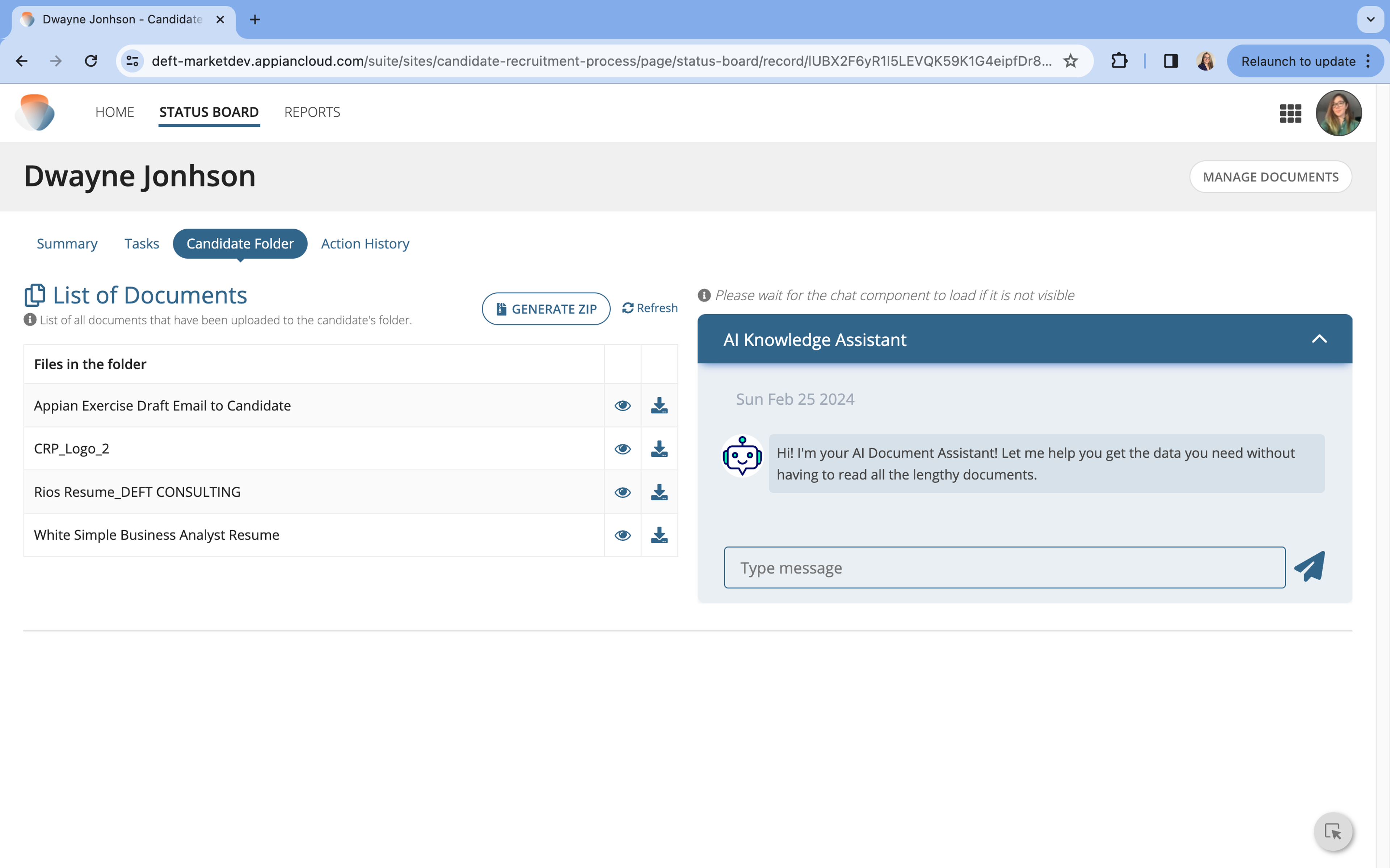 Candidate Recruitment Process screenshot 5